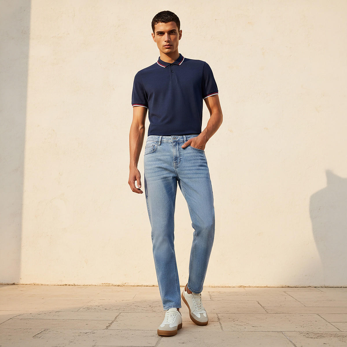 Tapered Fit Jeans with Pockets-men-clothing-jeans-image-3