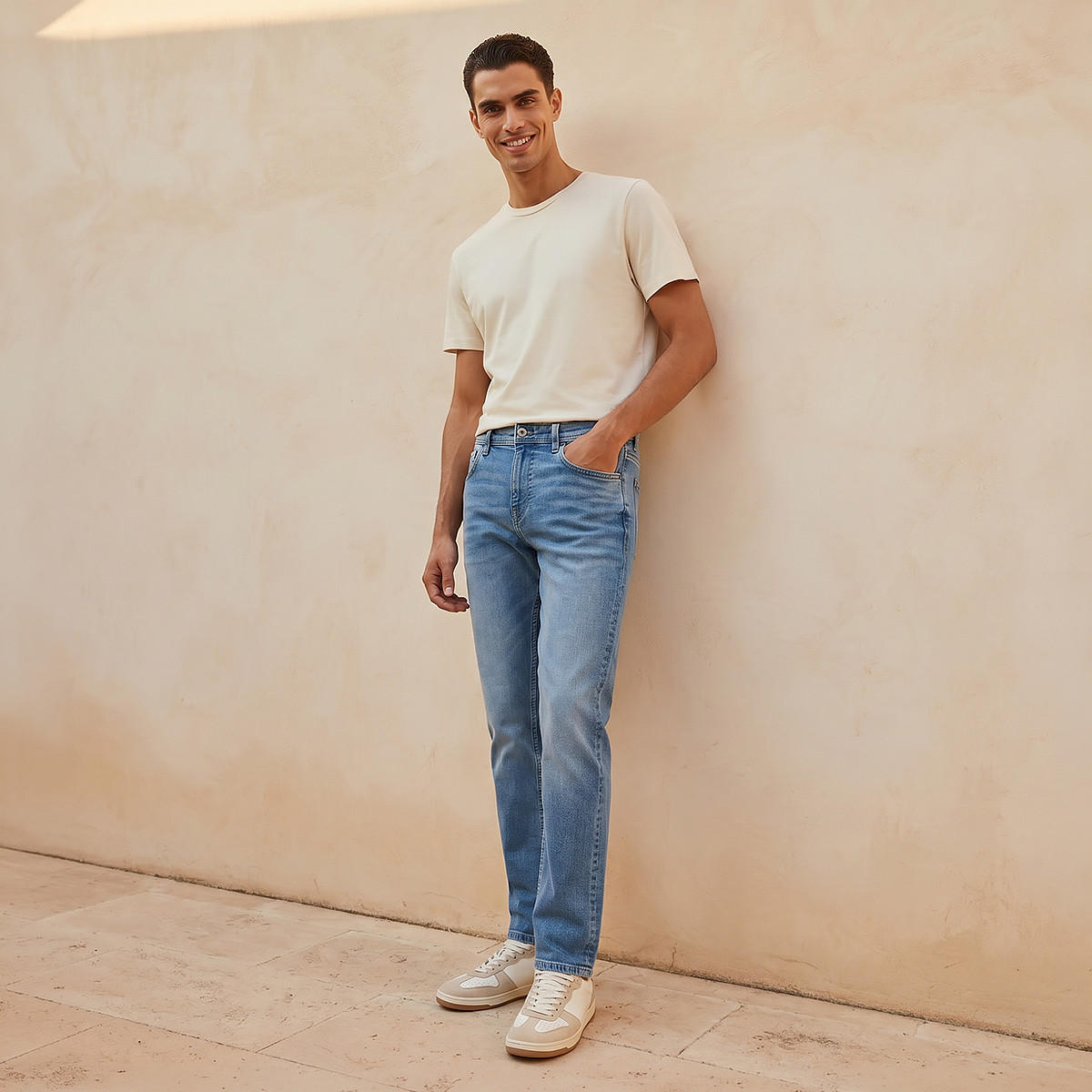 Tapered Fit Jeans with Pockets-men-clothing-jeans-image-3