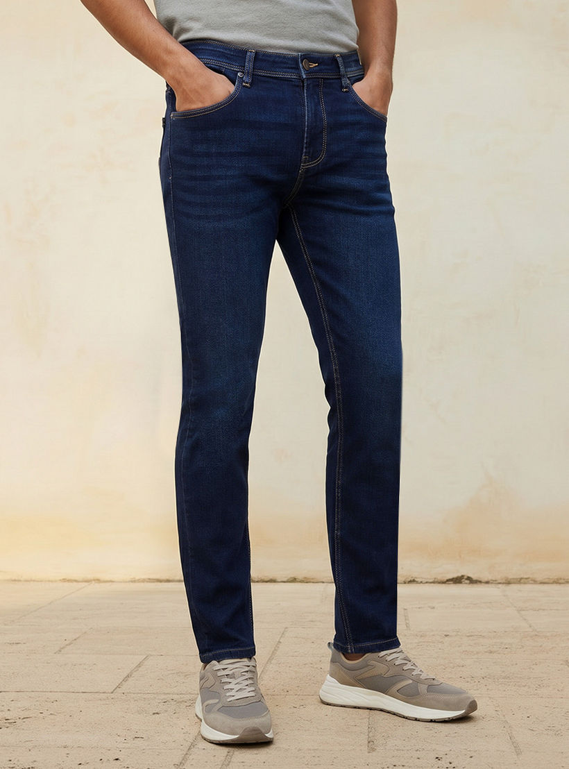 بنطلون جينز بقصة مدببة وجيوب-men-clothing-jeans-image-1