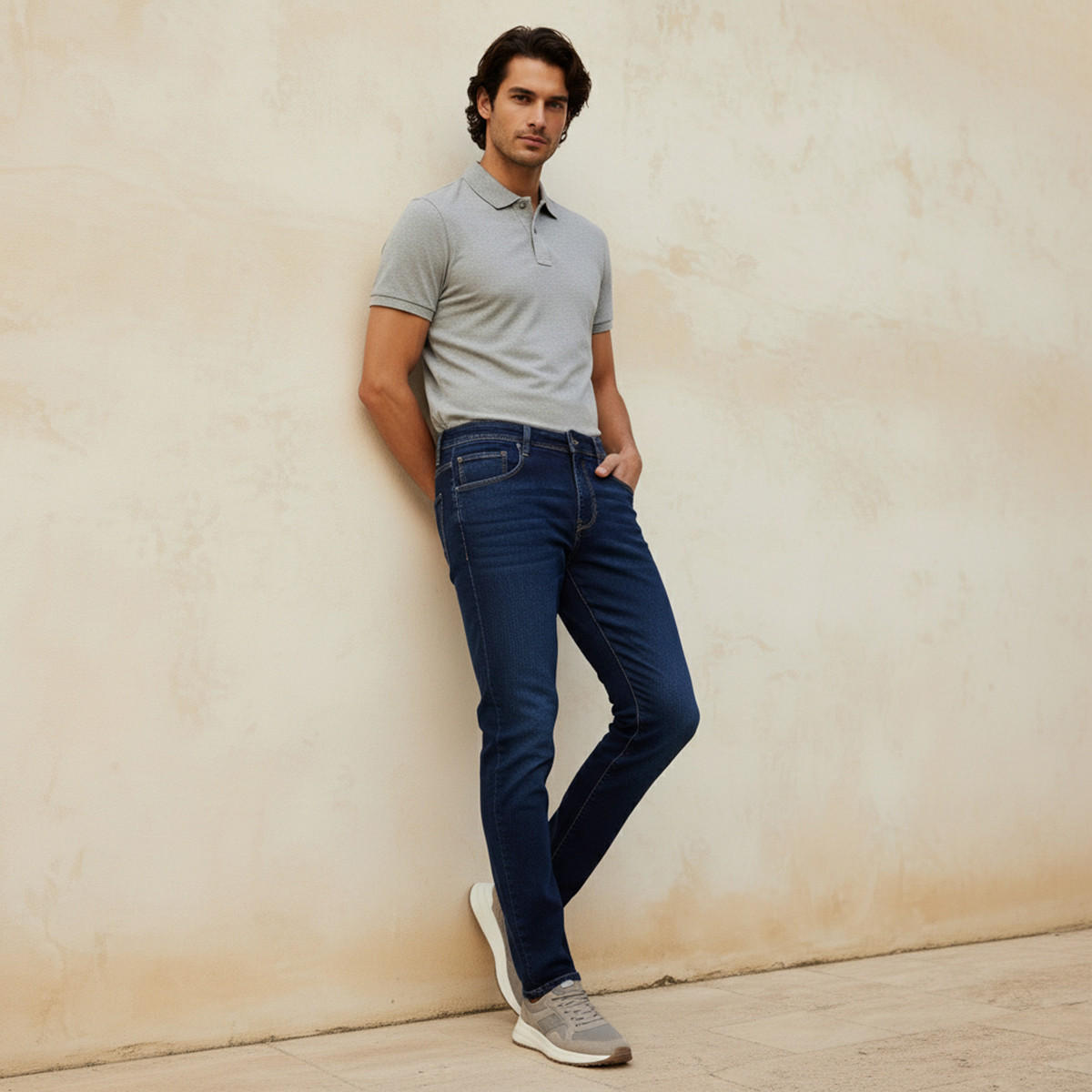 Tapered Fit Jeans with Pockets-men-clothing-jeans-image-3