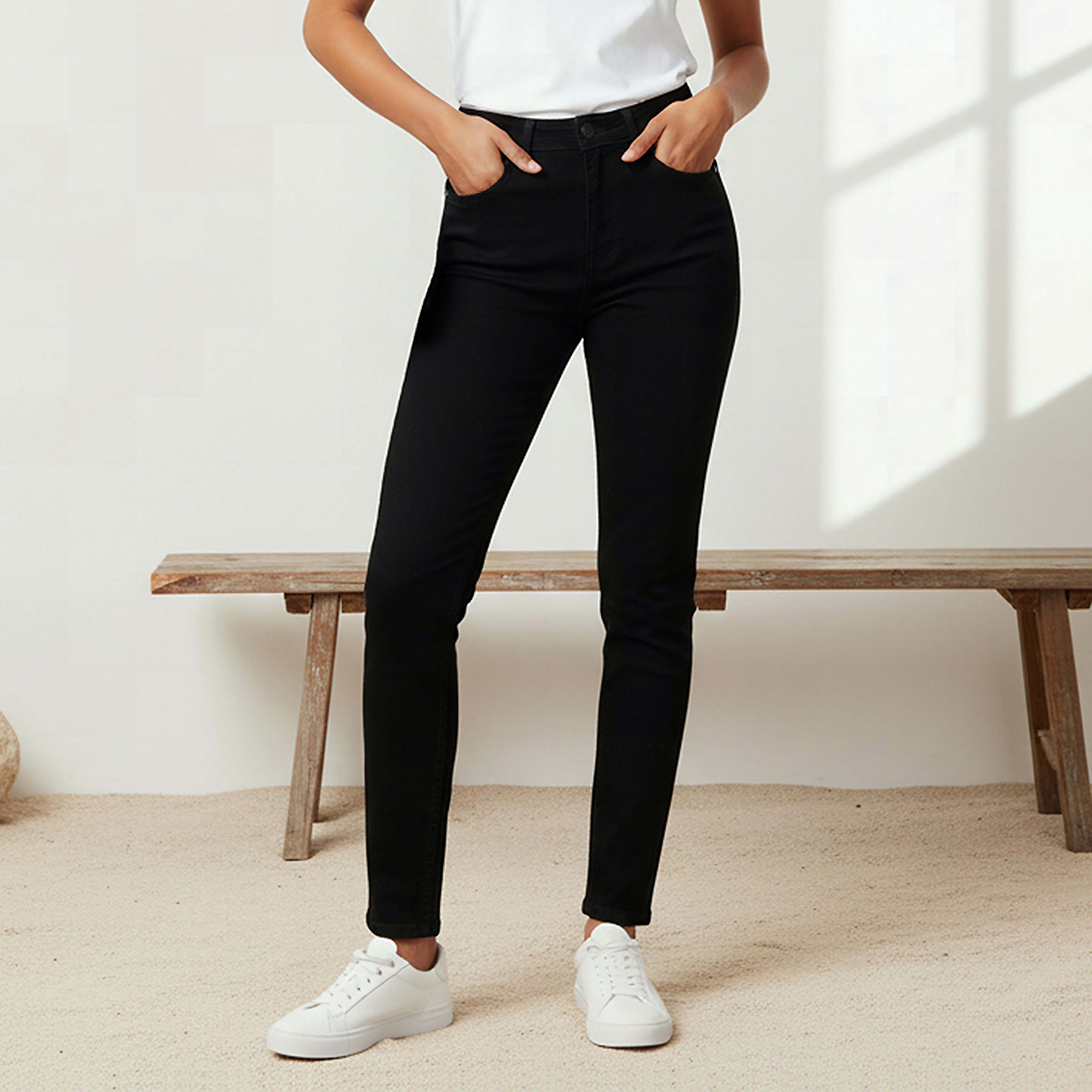 Skinny Fit Jeans with Pockets-women-clothing-bottoms-jeans-image-1