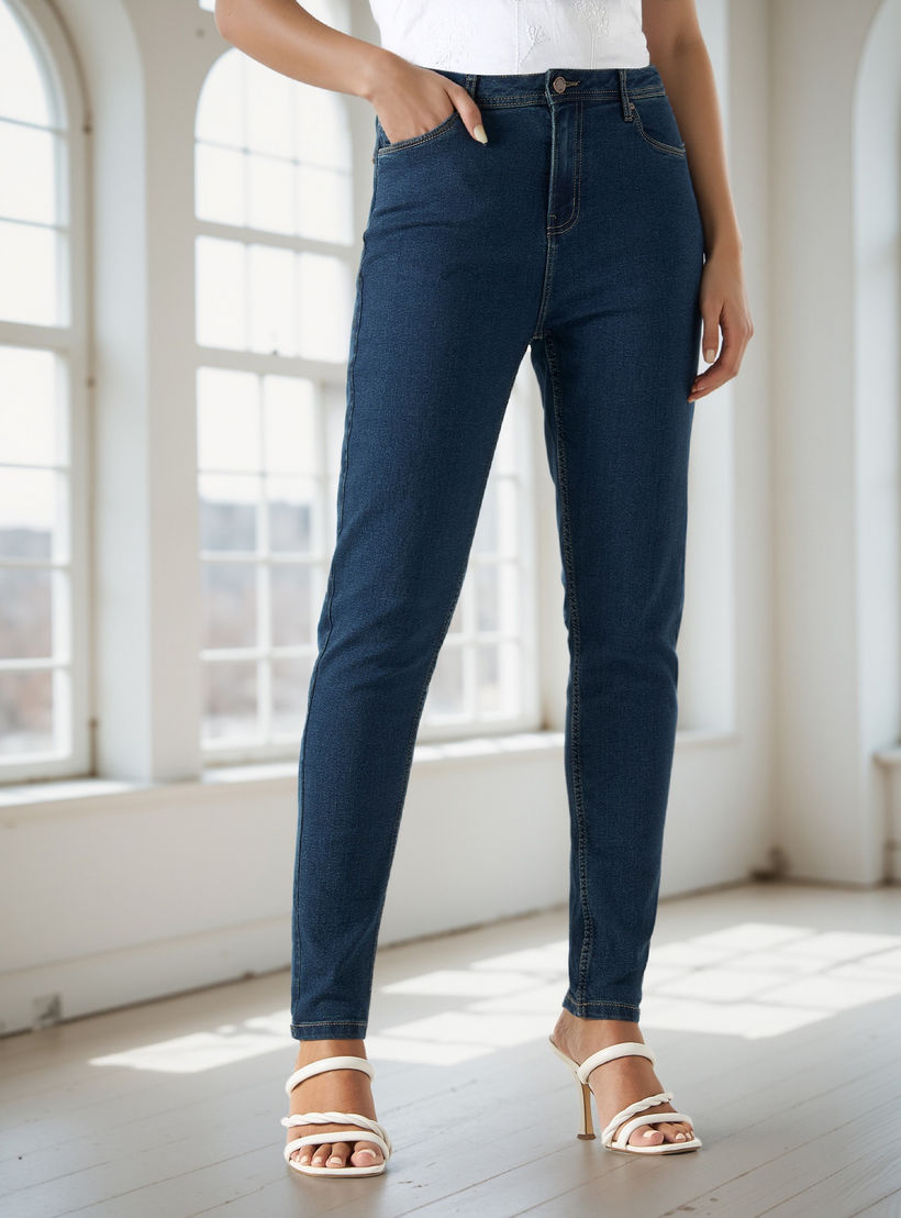 بنطلون جينز بقصّة سكيني وجيوب-women-clothing-bottoms-jeans-image-1