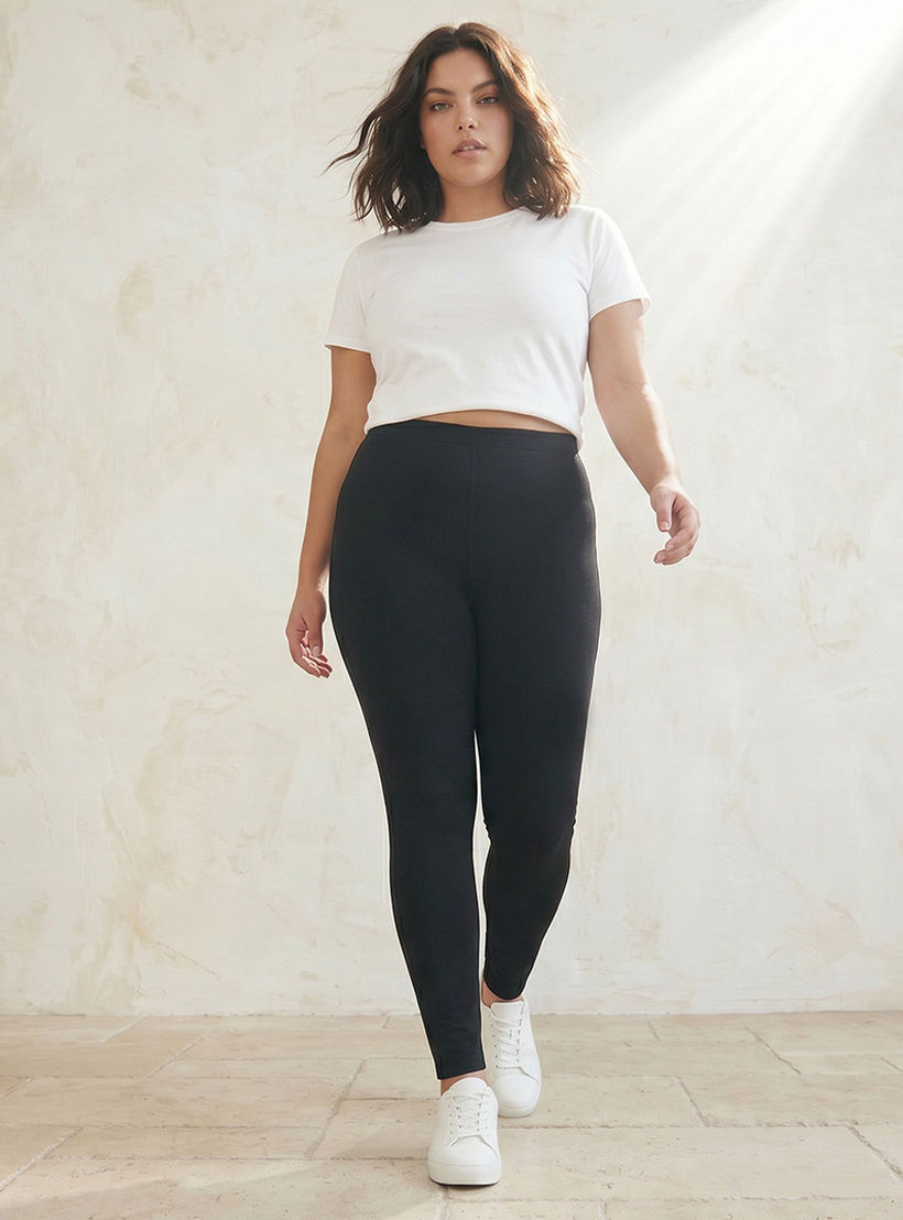 بنطلون ليقنز أولا بوبكن مقاس كبير بخصر مطاطي -women-clothing-leggings-image-3