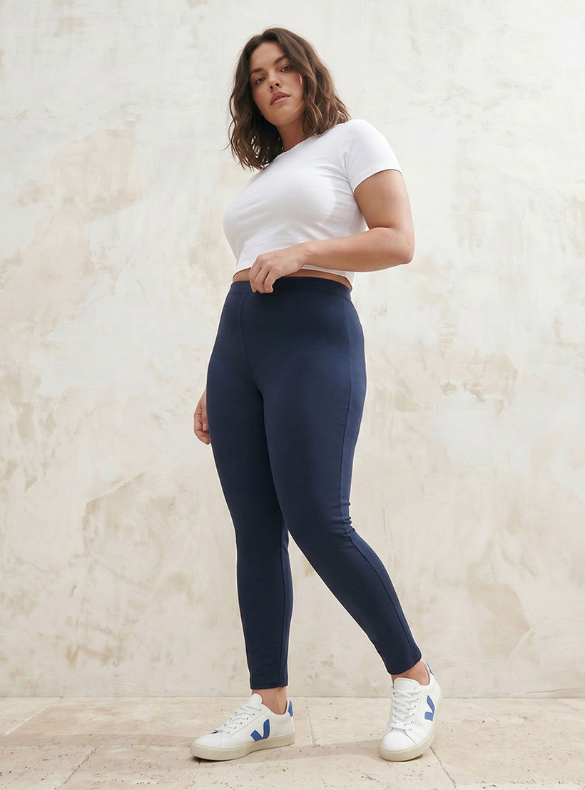 بنطلون ليقنز أولا بوبكن مقاس كبير بخصر مطاطي -women-clothing-leggings-image-3