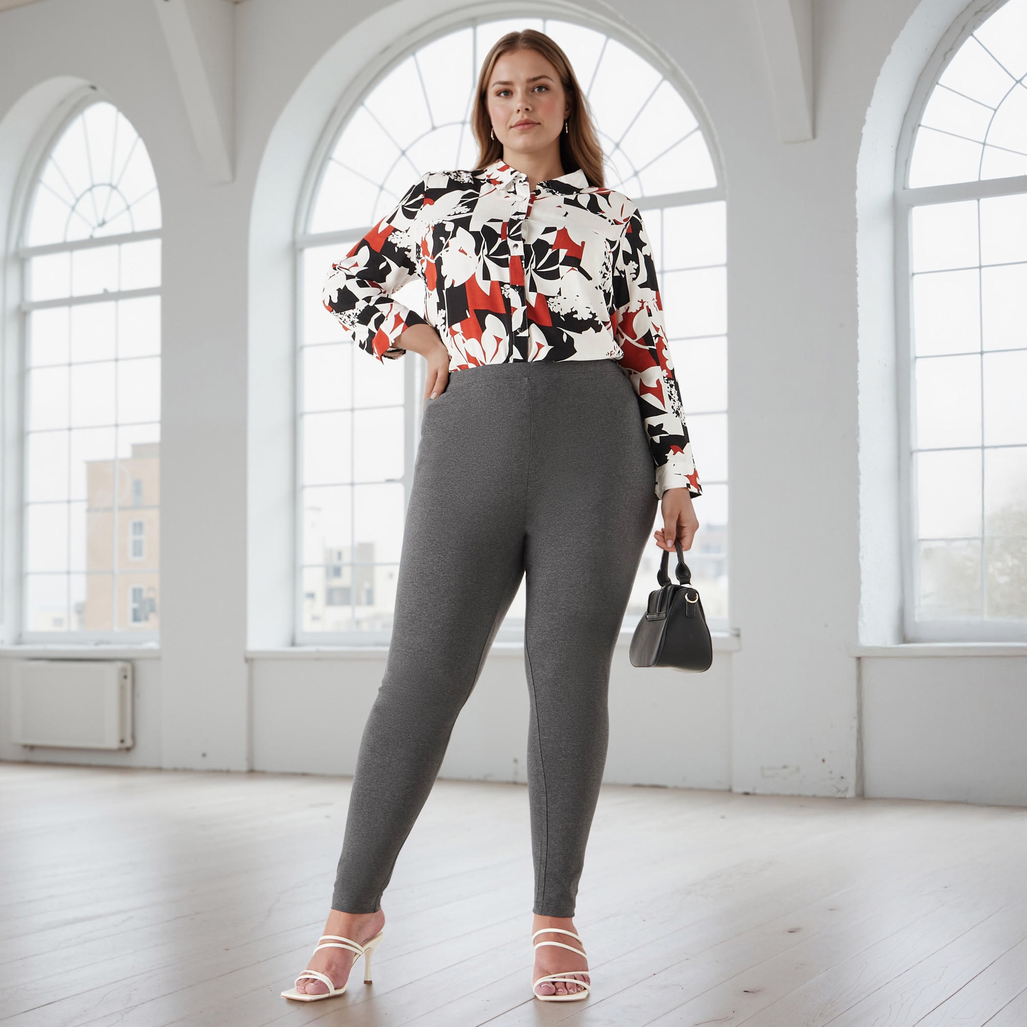 بنطلون ليقنز مقاس كبير بخصر مطاطي من أولا بوبكن-women-clothing-bottoms-leggings-image-3