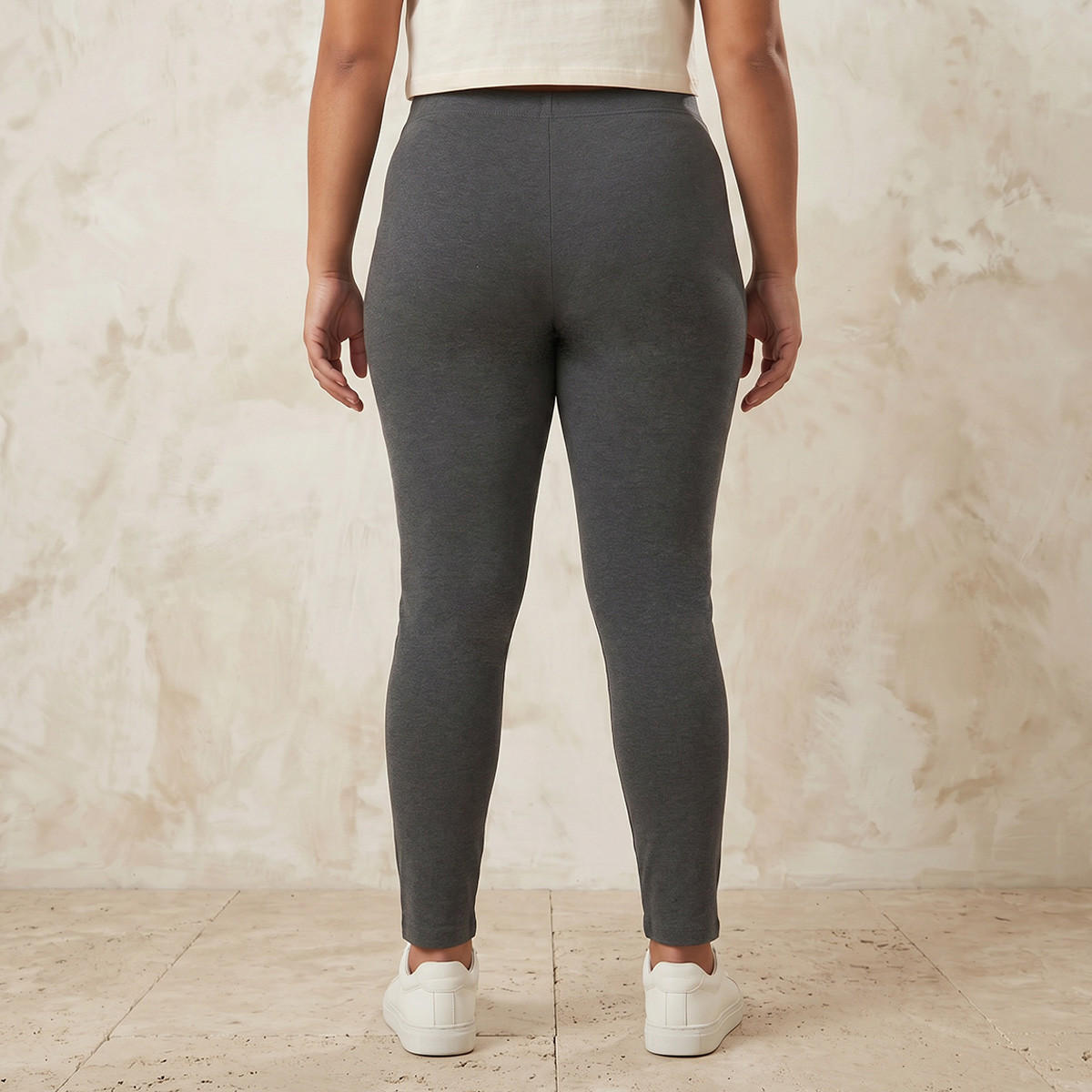 Ulla Popken Plus Elasticated Waist Leggings-women-clothing-leggings-image-4