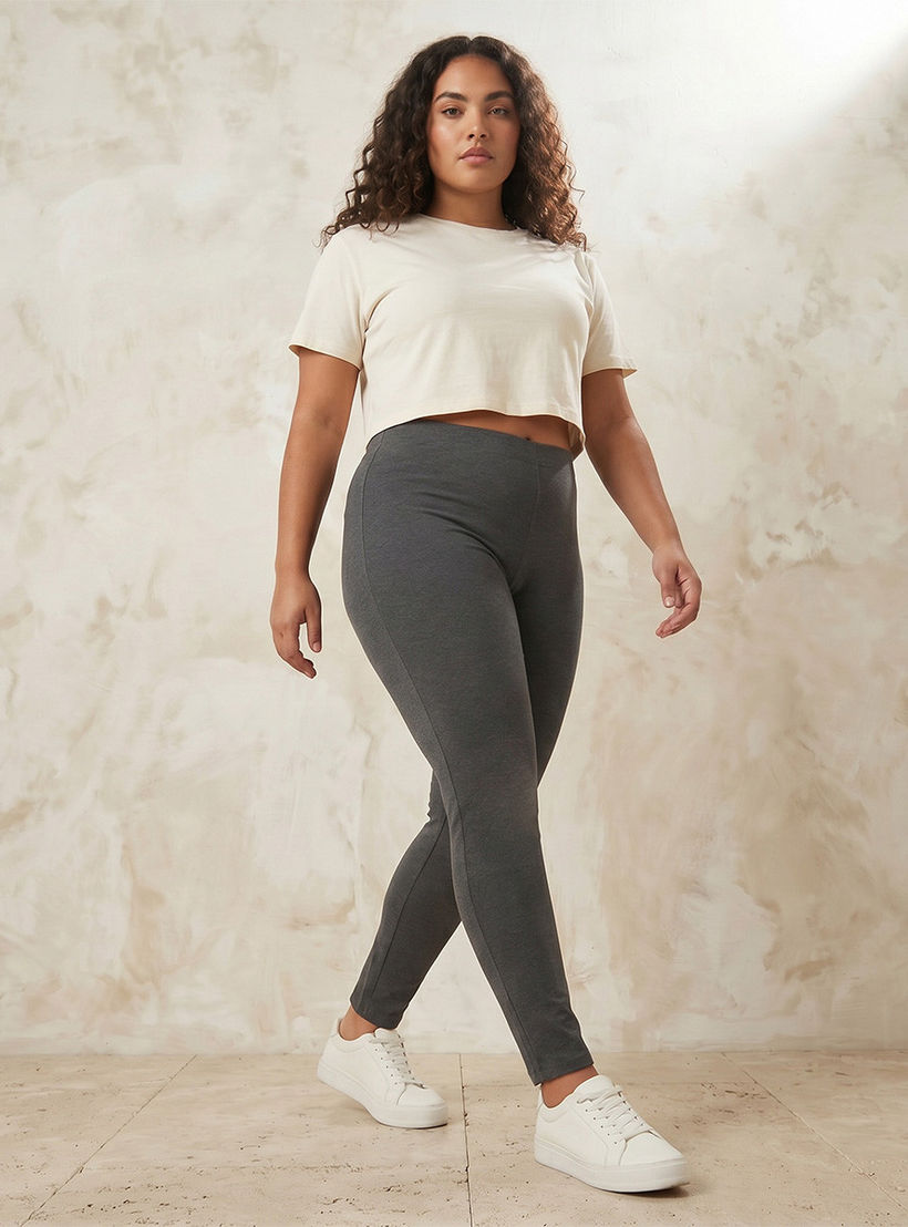 Ulla Popken Plus Elasticated Waist Leggings-women-clothing-leggings-image-5