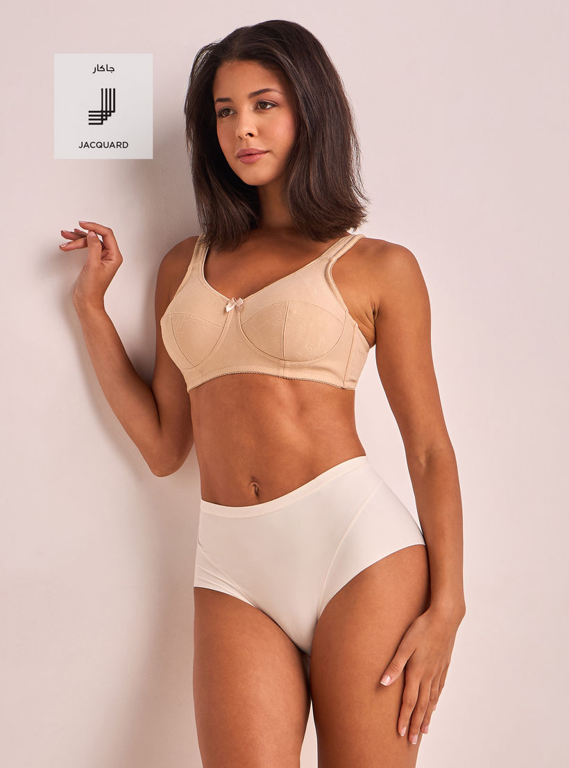 Splash Intimates Jacquard Lightly Padded Non-Wired Bra -women-clothing-lingerie-bras-image-2