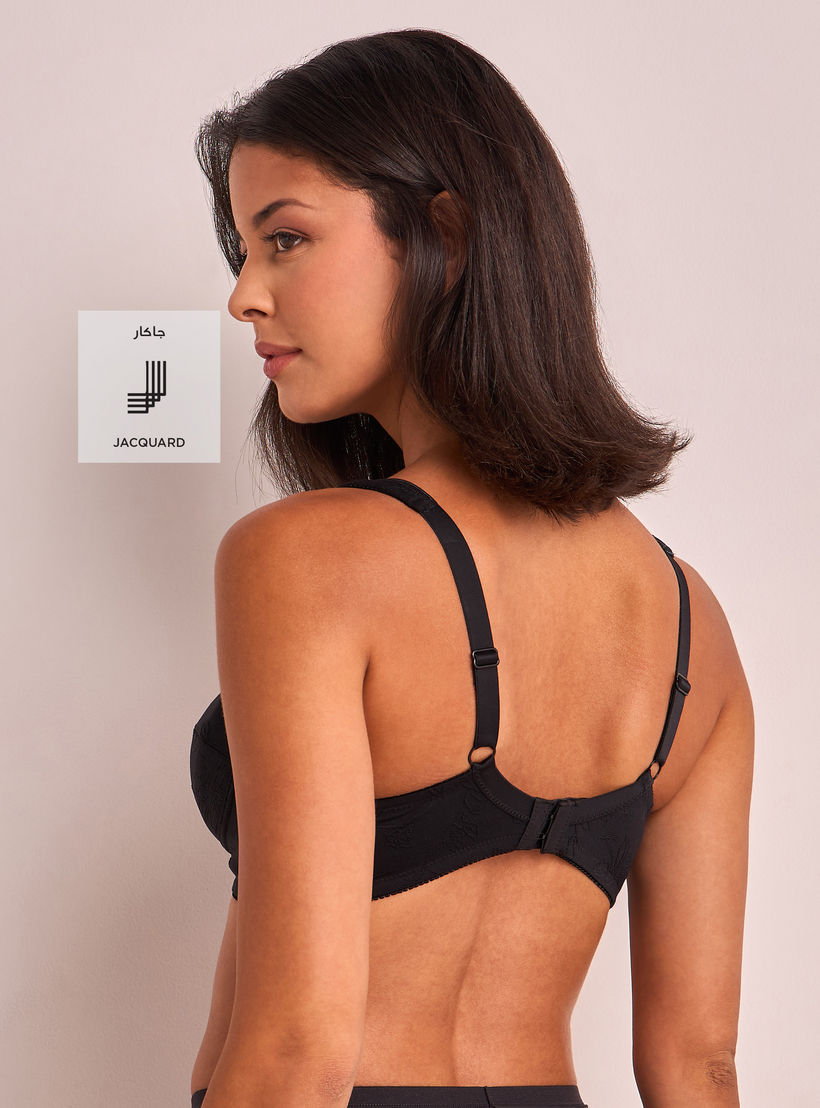 Splash Intimates Jacquard Lightly Padded Non-Wired Bra -women-clothing-lingerie-bras-image-2