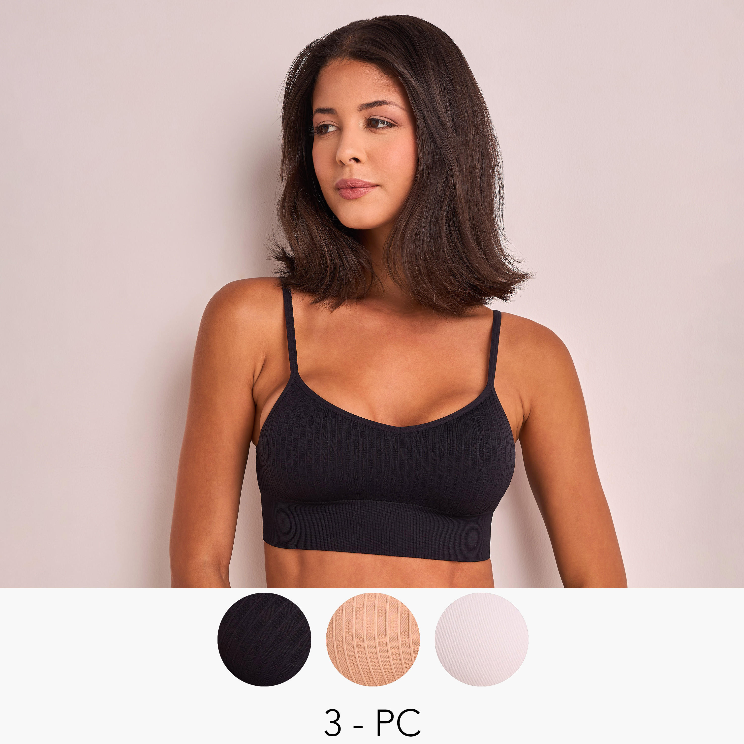 Splash Intimates 3-Pack Seamless Bralette with Antibacterial Protection-women-clothing-lingerie-bras-image-1