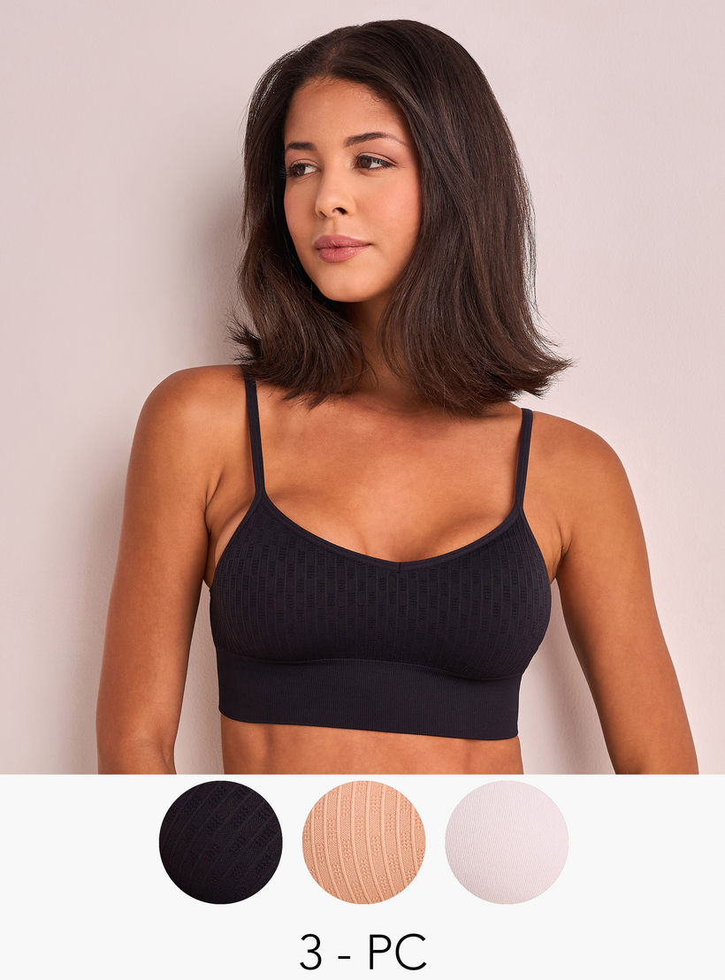 Splash Intimates 3-Pack Seamless Bralette with Antibacterial Protection-women-clothing-lingerie-bras-image-1