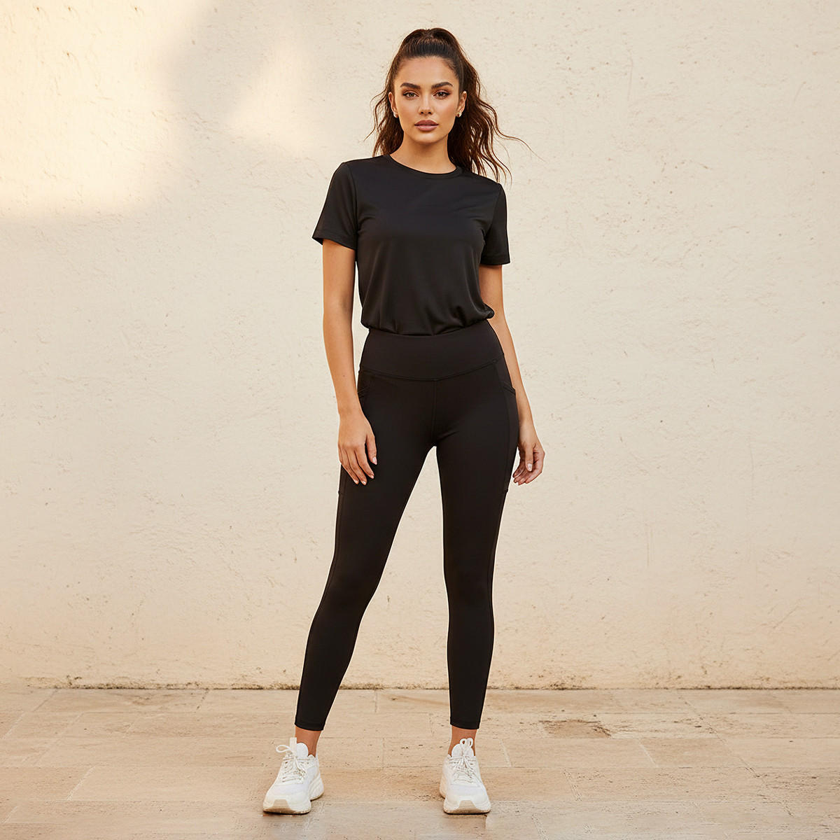 بنطلون ليقنز رياضي مرن للنساء-sports-women-clothing-activewearleggings-image-3