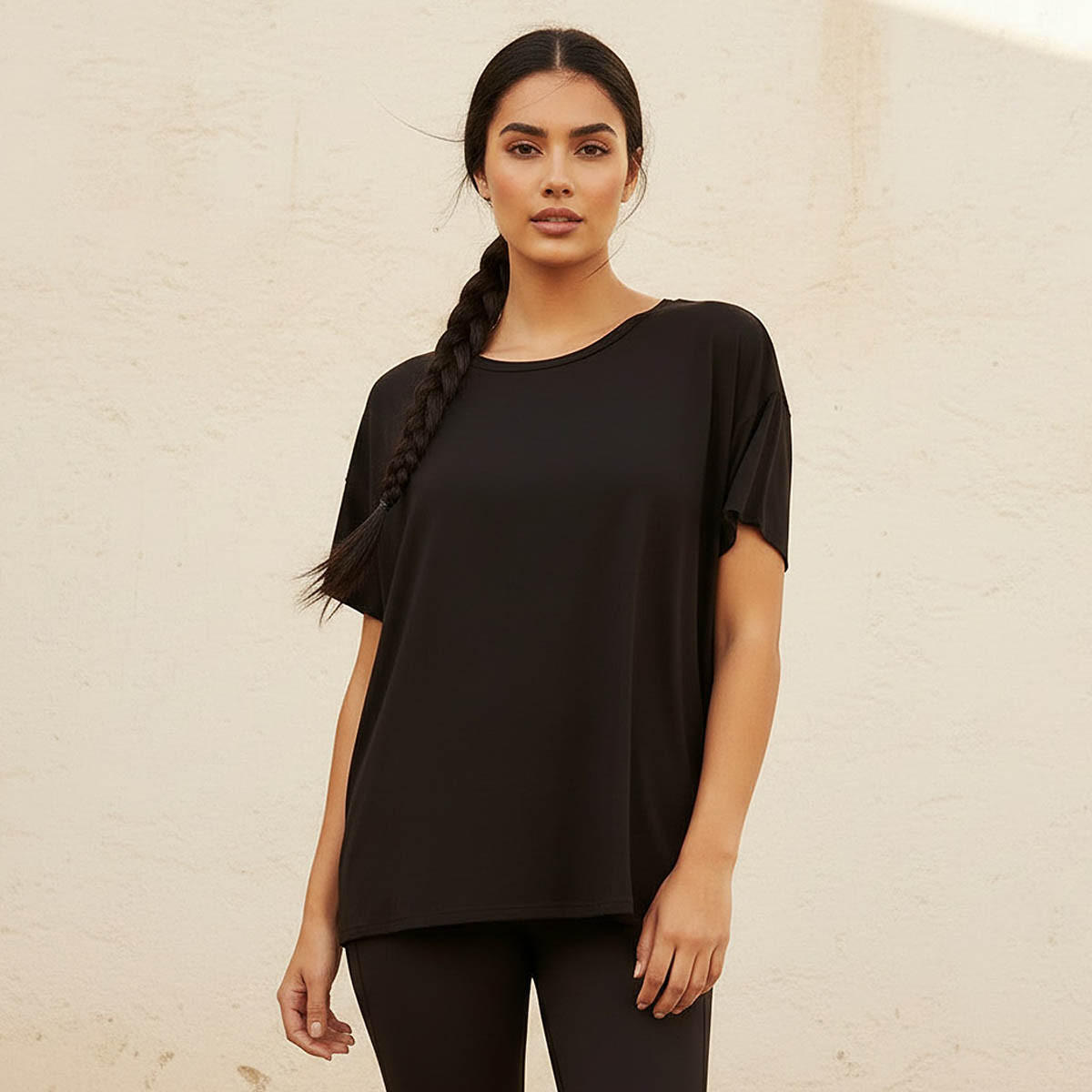 Women 2 Way Stretch Boxy T-shirt-women-clothing-tshirts-image-1