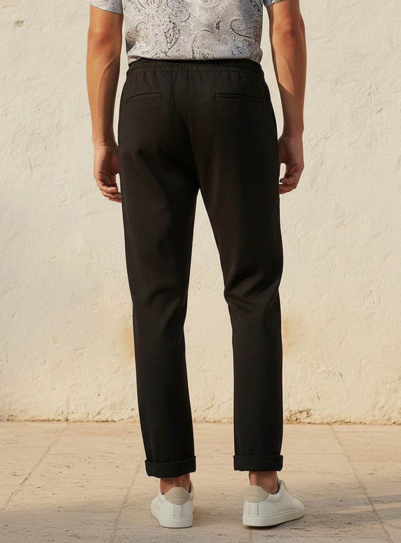 Men Regular Fit Textured Trousers-men-clothing-bottoms-trousersandchinos-trousers-image-4