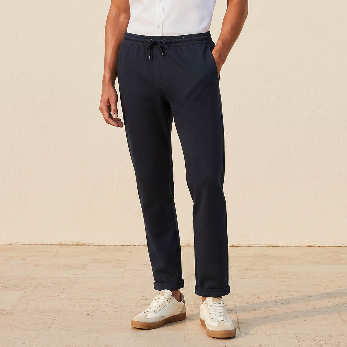Men Regular Fit Textured Trousers-men-clothing-trousersandchinos-trousers-image-1