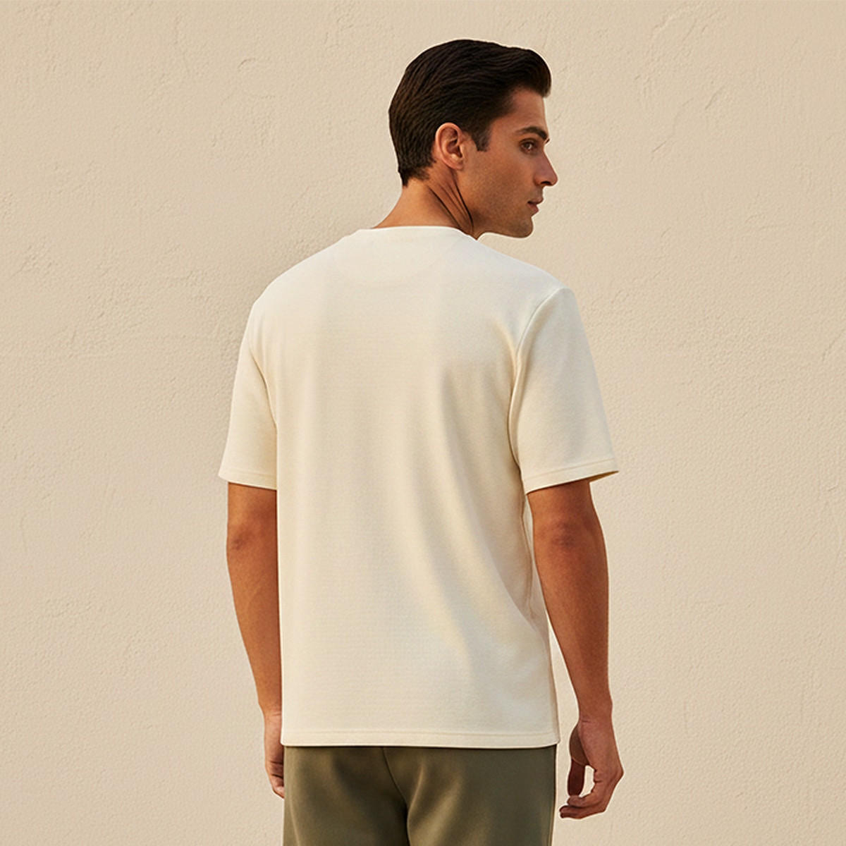 Splash Basic Relaxed Fit Crew Neck Short Sleeves Textured T-shirt-men-clothing-tshirtsandpolos-tshirts-image-4