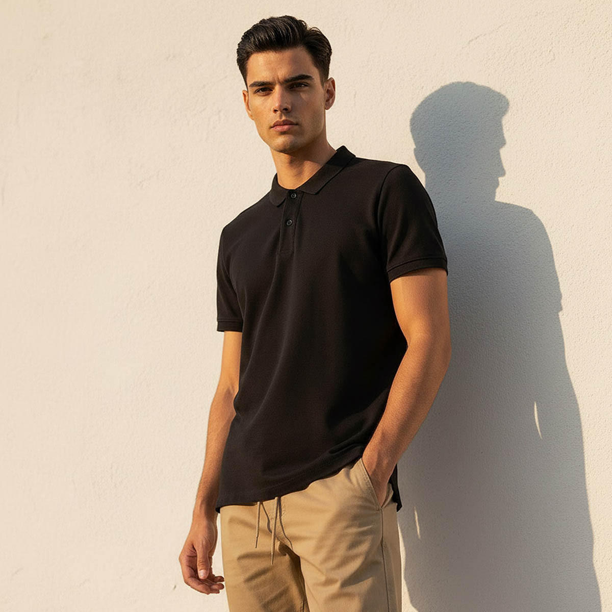 تيشيرت بولو رجالي ناعم بأكمام قصيرة-men-clothing-tshirtsandpolos-polos-image-1
