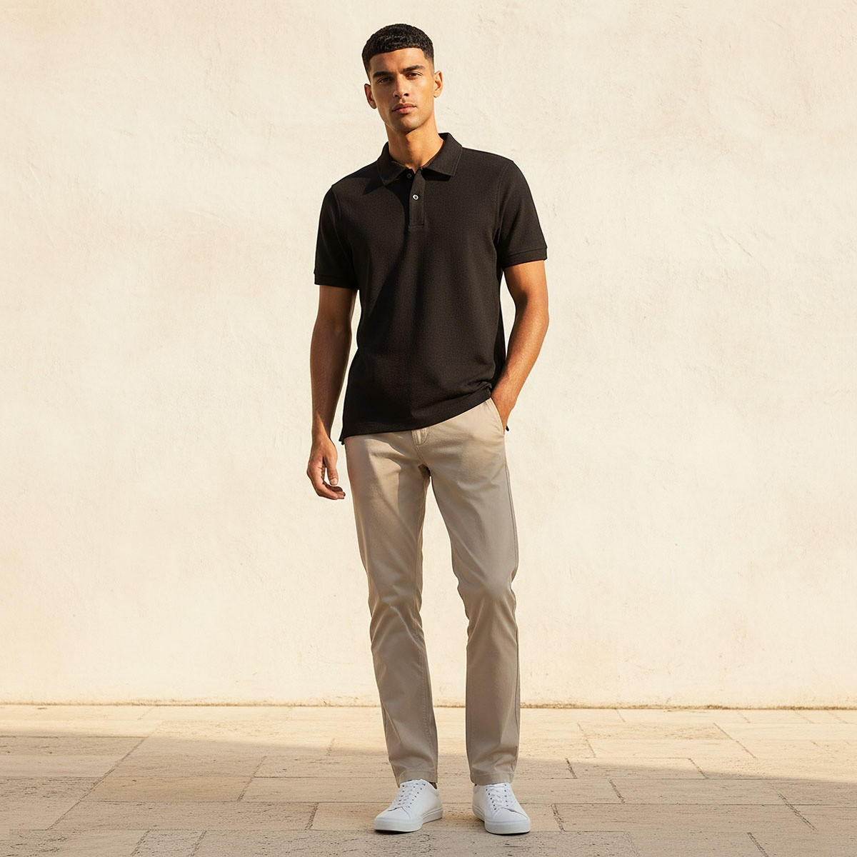 Splash Basic Short Sleeves Textured Polo T-shirt-men-clothing-tshirtsandpolos-polos-image-3