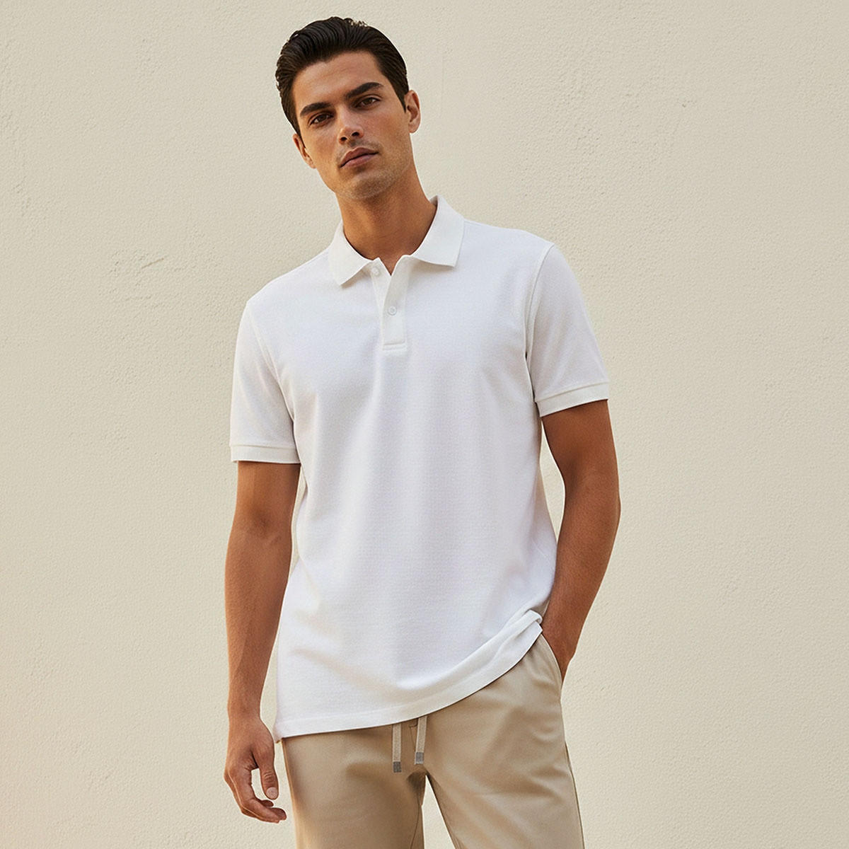Splash Basic Short Sleeves Textured Polo T-shirt-men-clothing-tshirtsandpolos-polos-image-1