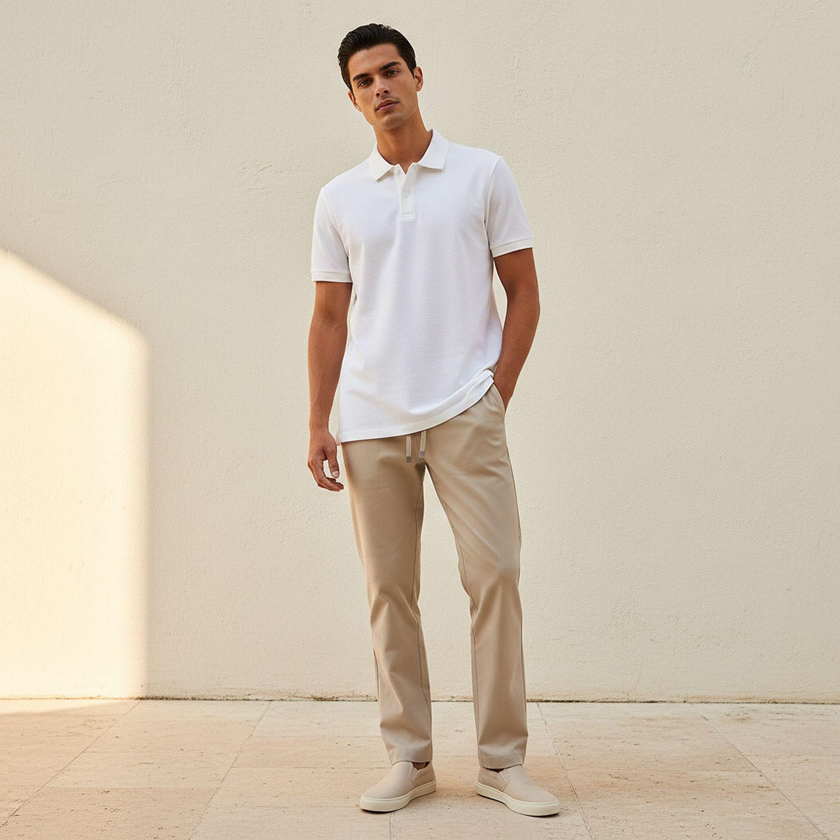 Splash Basic Short Sleeves Textured Polo T-shirt-men-clothing-tshirtsandpolos-polos-image-3