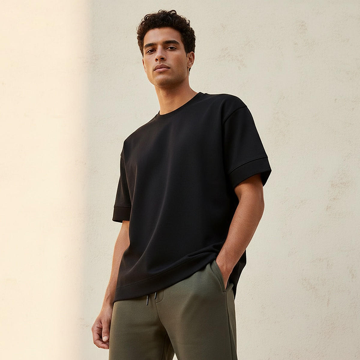 Men Regular Fit Crew Neck Short Sleeves T-shirt-men-clothing-tshirtsandpolos-tshirts-image-1