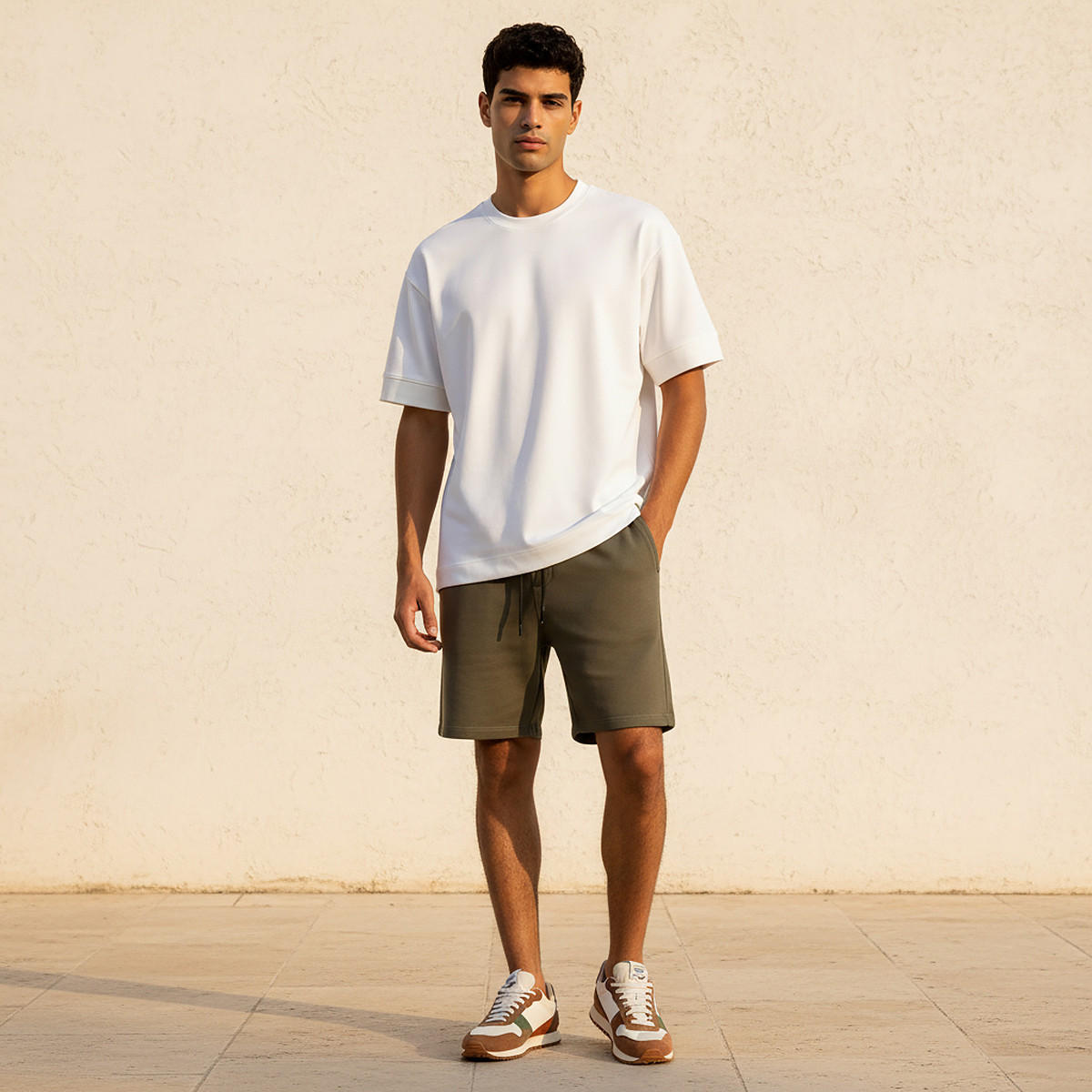 تيشيرت بقصّة عادية وياقة ضيقة وأكمام قصيرة للرجال-men-clothing-tshirtsandpolos-tshirts-image-3