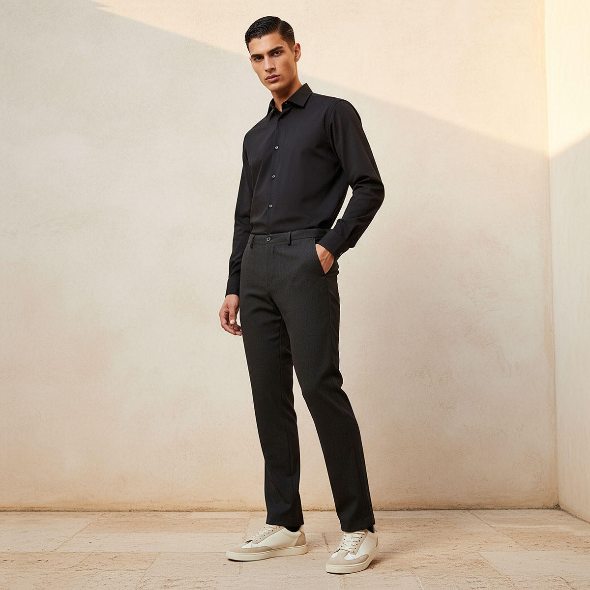 بنطلون رسمي بقصة عاديّة-men-clothing-bottoms-trousersandchinos-trousers-image-3