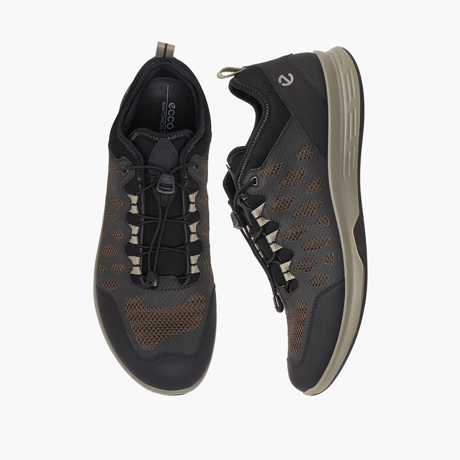 Ecco Men Textured Cord Lock Ankle Sneakers-men-shoes-sneakers-image-1