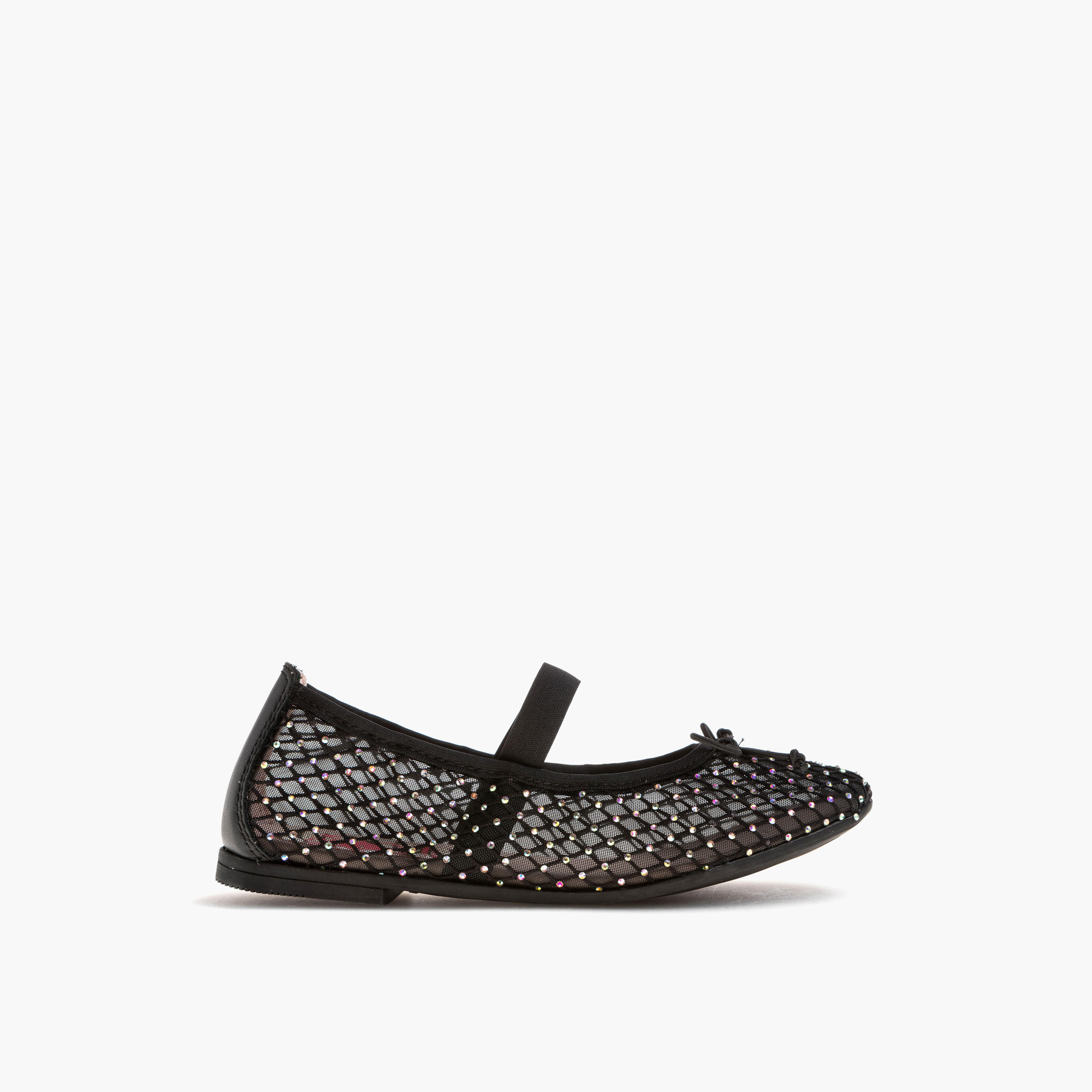 Pablosky Girls' Embellished Ballerina Shoes with Elasticated Strap-girls-shoes-ballerinas-image-2