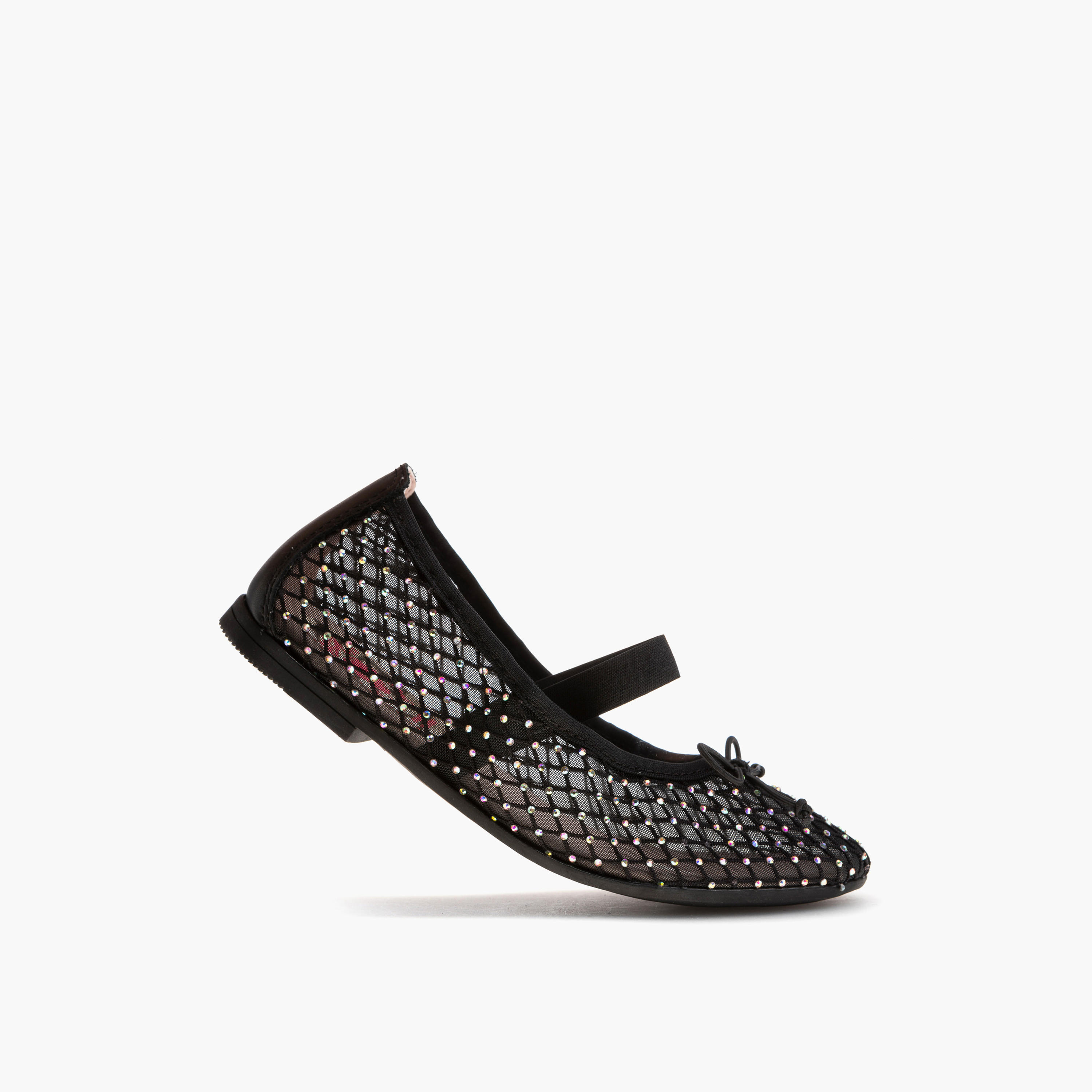 Pablosky Girls' Embellished Ballerina Shoes with Elasticated Strap-girls-shoes-ballerinas-image-5