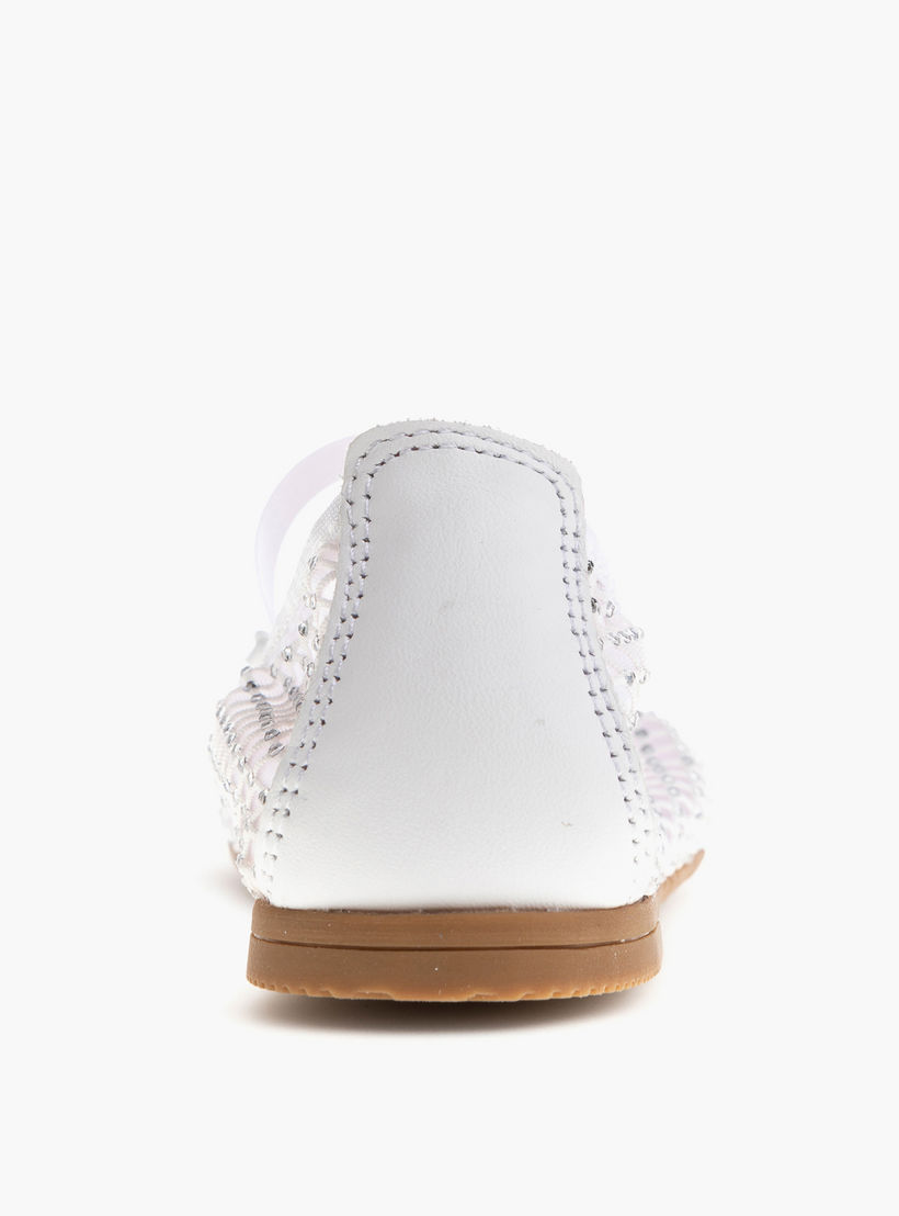 Pablosky Girls' Textured Slip-on Ballerina with Elastic Closure-girls-shoes-ballerinas-image-3