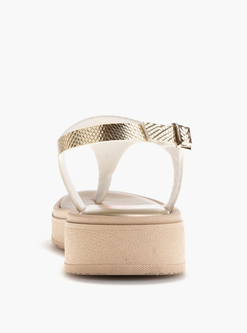 Pablosky Girls' Textured Sandals with Buckle Closure-girls-shoes-sandals-image-3