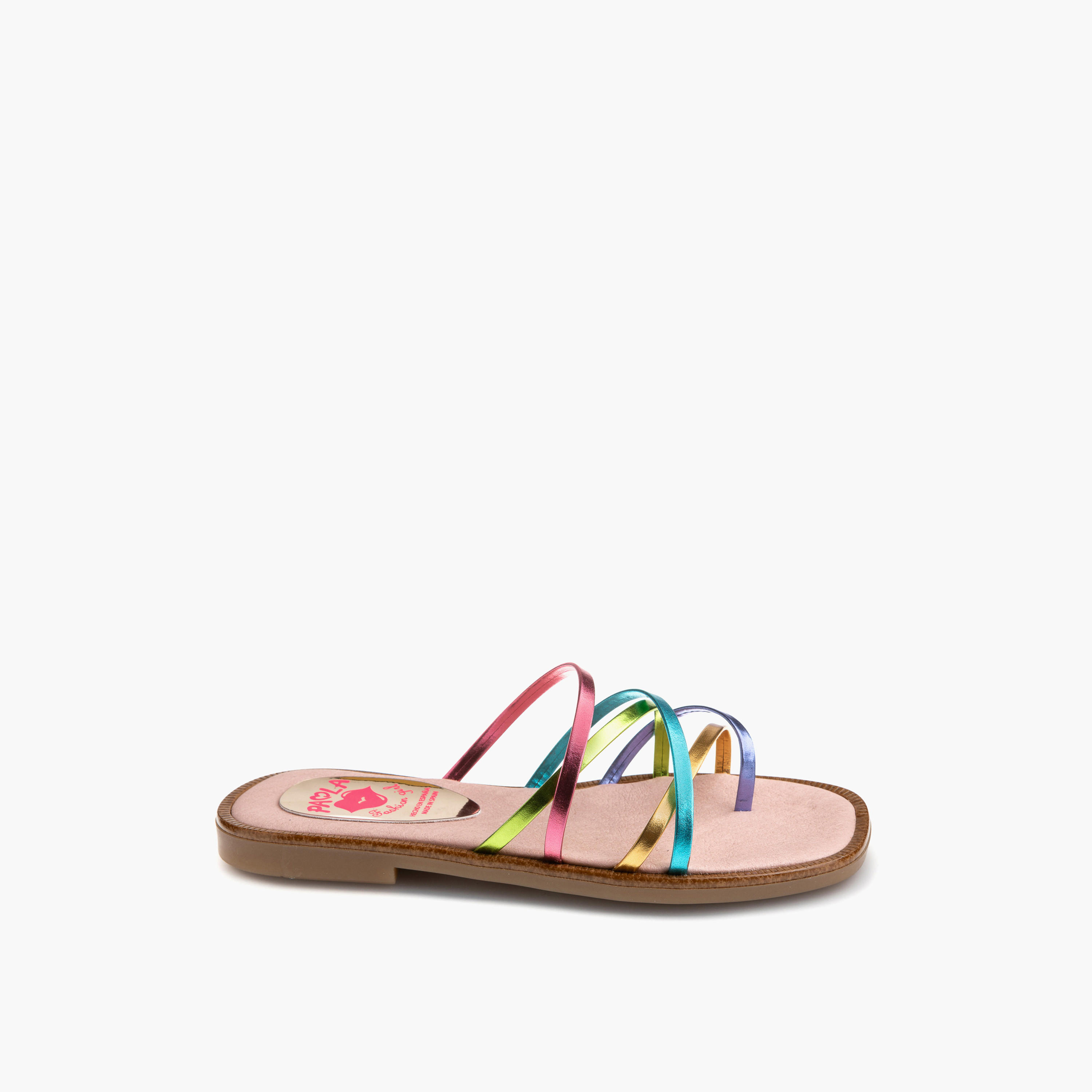 Pablosky Girls' Slip-On Cross Strap Sandals-girls-shoes-sandals-image-1