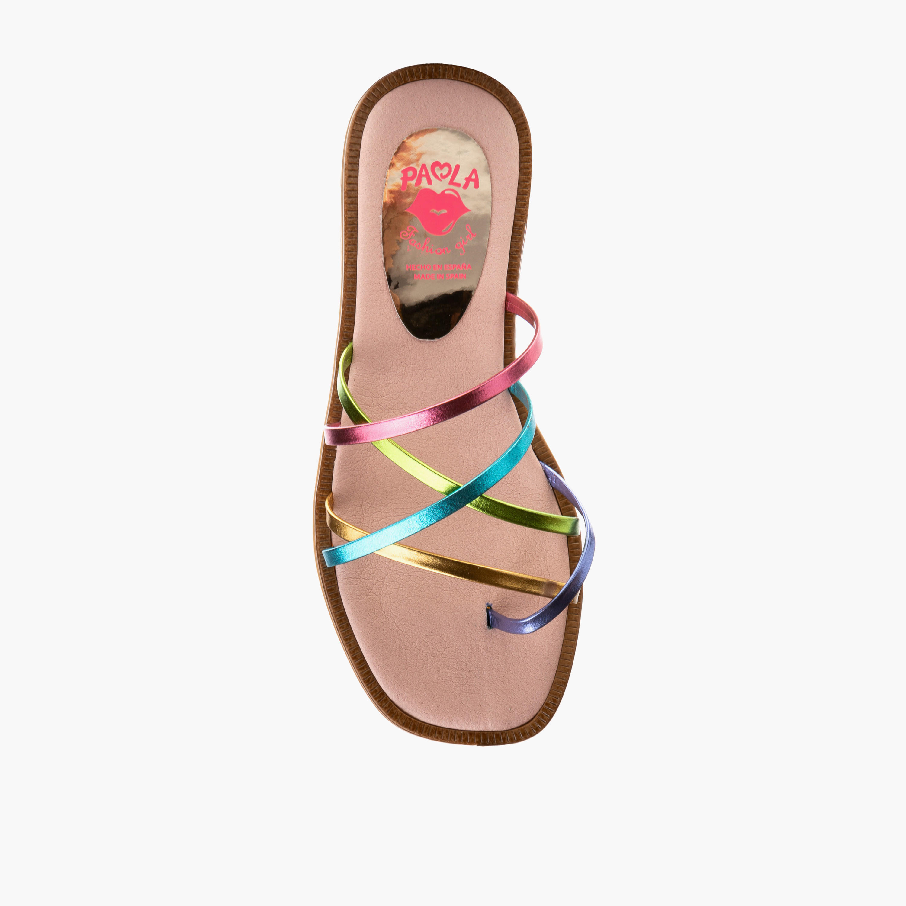 Pablosky Girls' Slip-On Cross Strap Sandals-girls-shoes-sandals-image-4