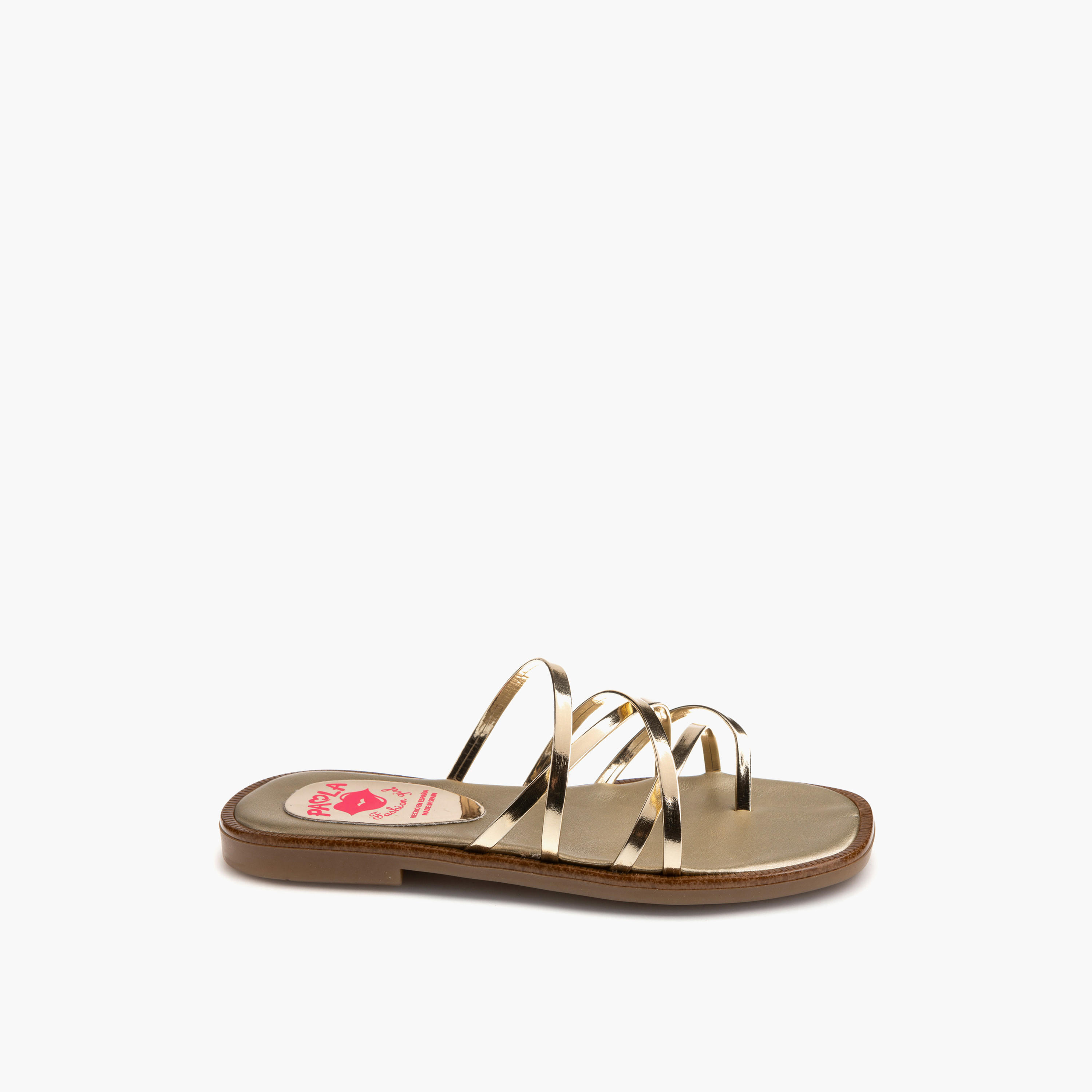 Pablosky Girls' Slip-On Cross Strap Sandals-girls-shoes-sandals-image-1