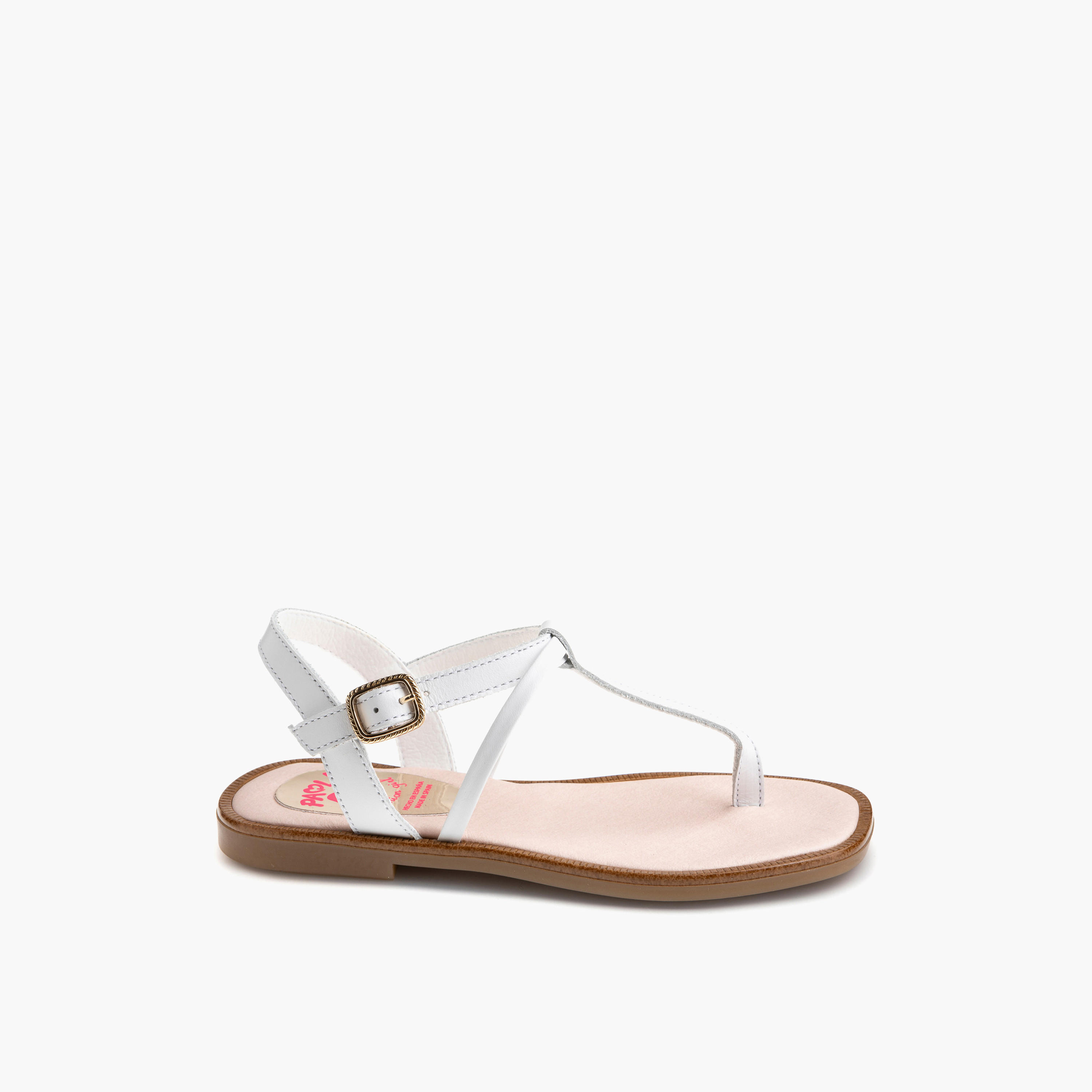 Pablosky Girls' Strap Sandals with Buckle Closure-girls-shoes-sandals-image-1