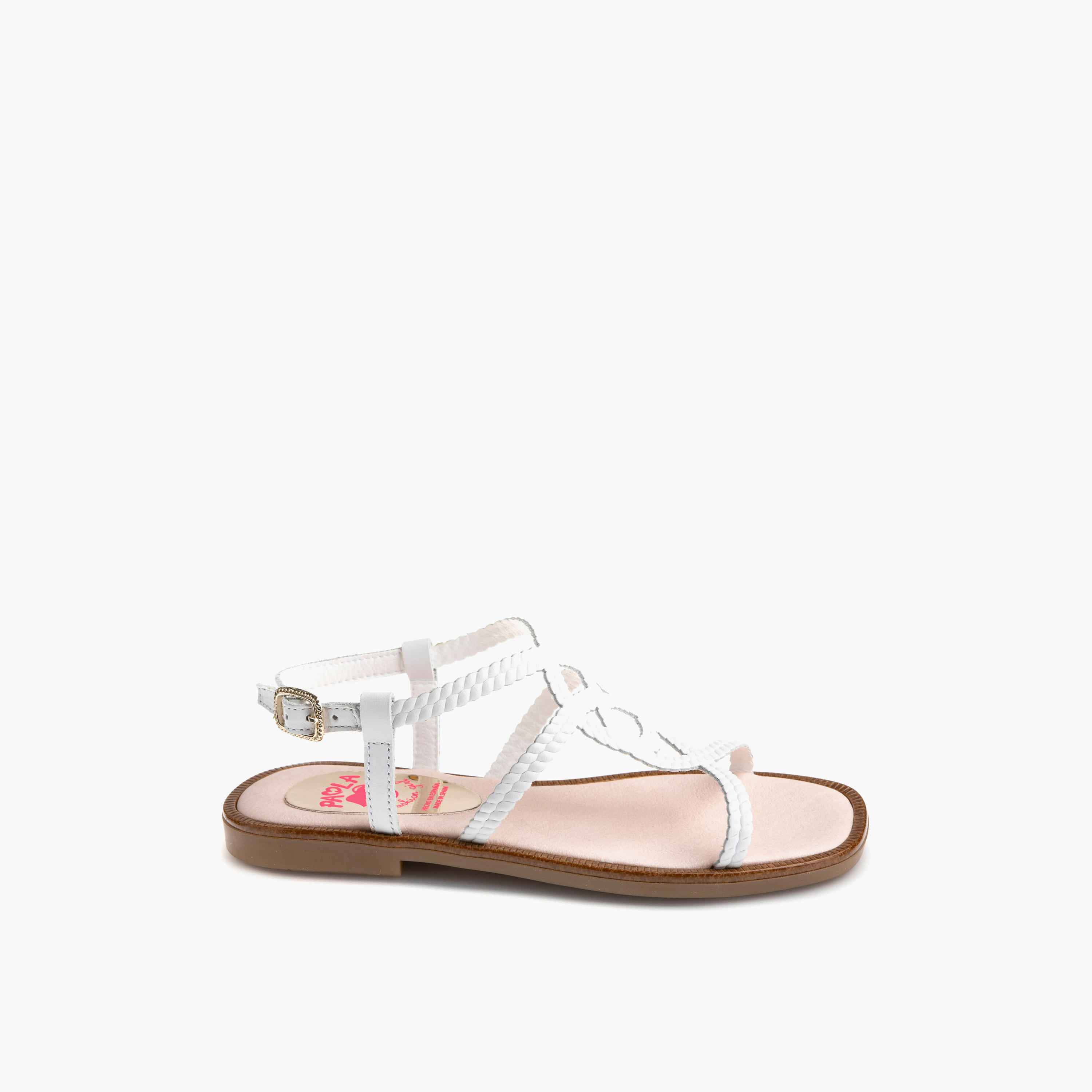 Pablosky Girls' Strap Sandals with Buckle Closure-girls-shoes-sandals-image-1