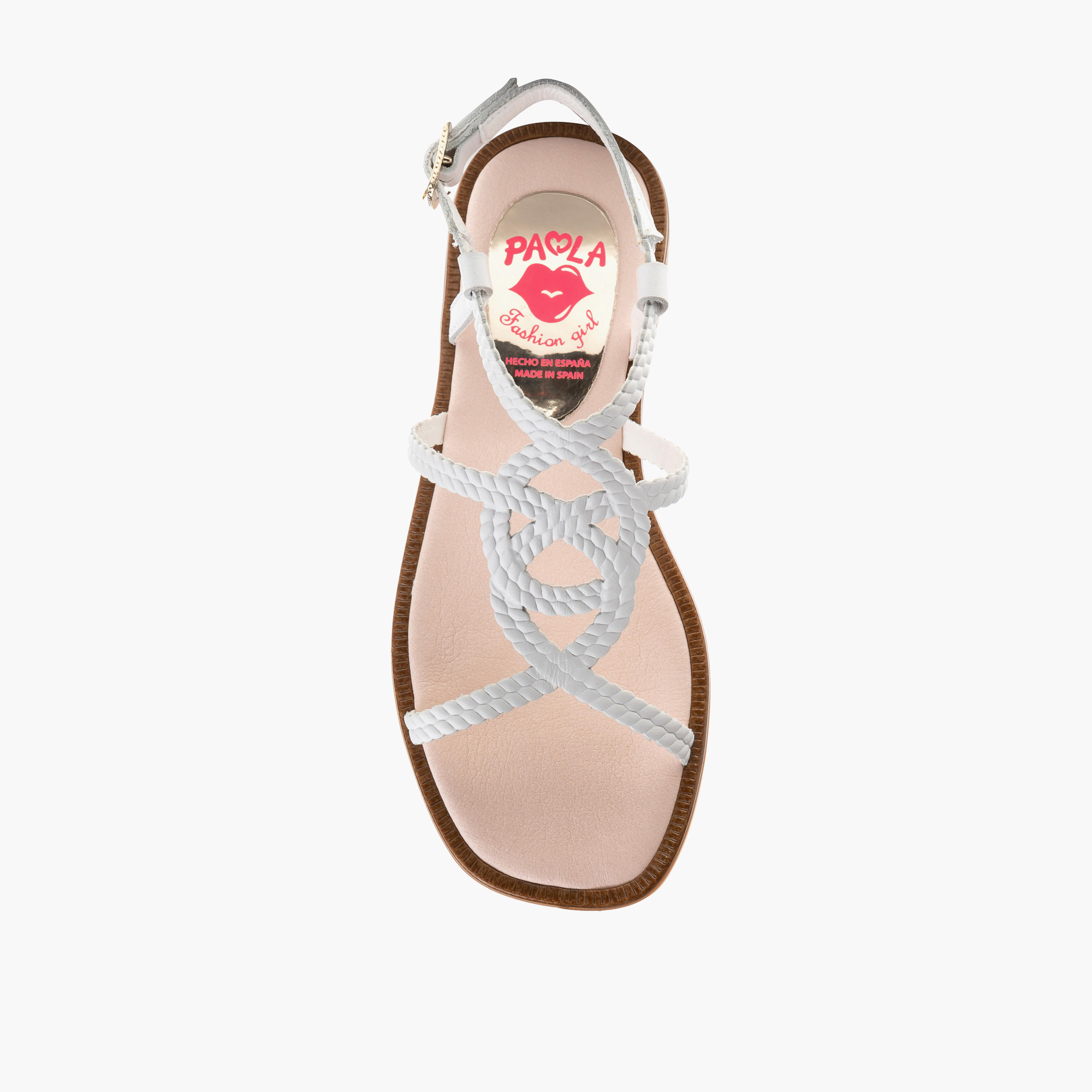 Pablosky Girls' Strap Sandals with Buckle Closure-girls-shoes-sandals-image-4