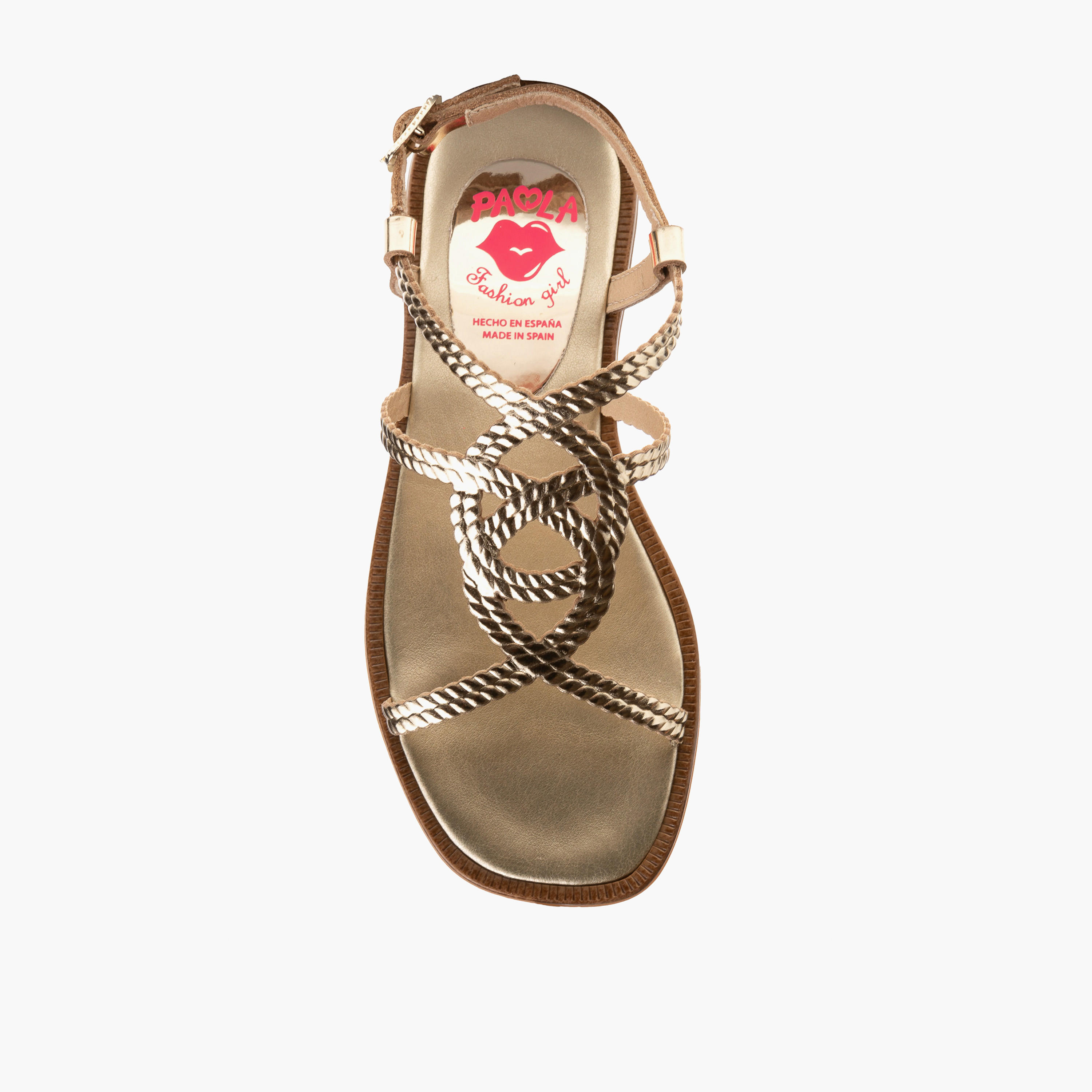 Pablosky Girls' Strap Sandals with Buckle Closure-girls-shoes-sandals-image-4