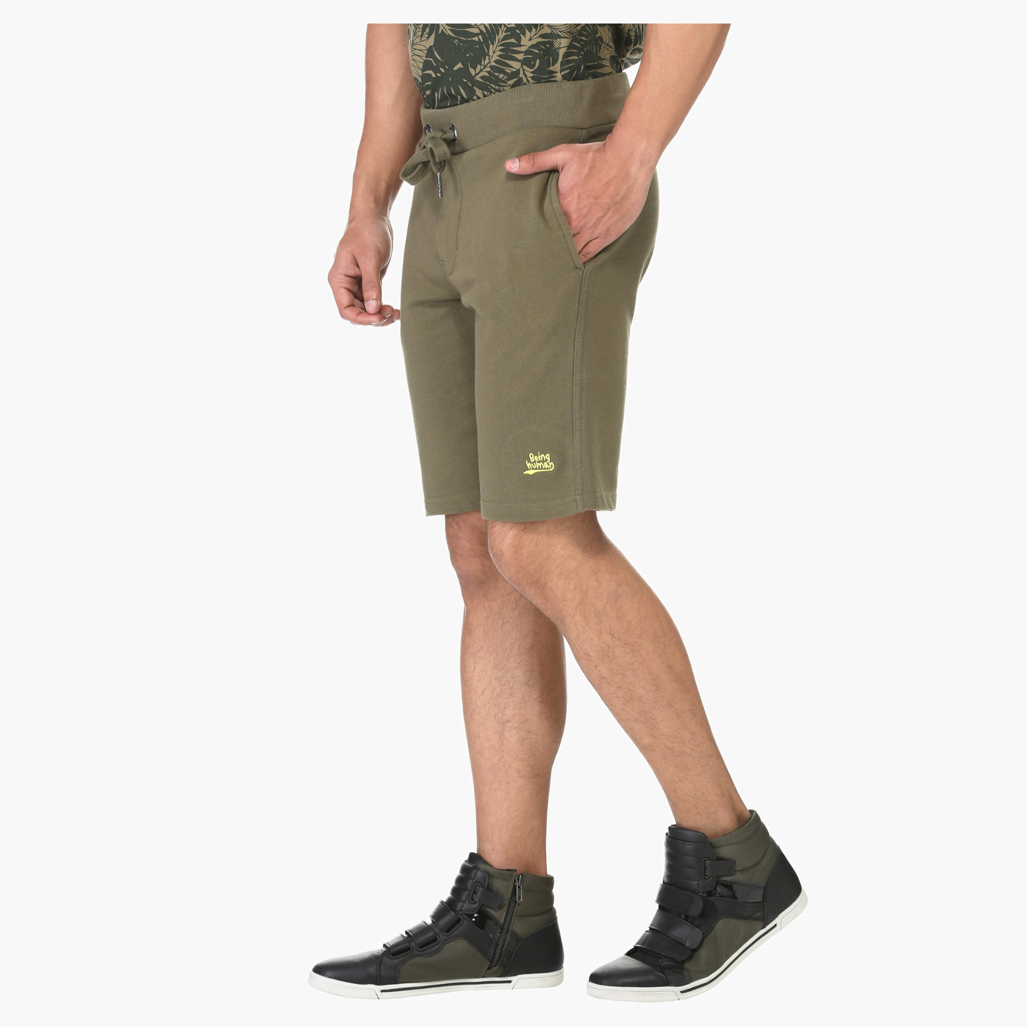 Being Human Solid Colour Shorts-men-clothing-bottoms-shorts-image-3