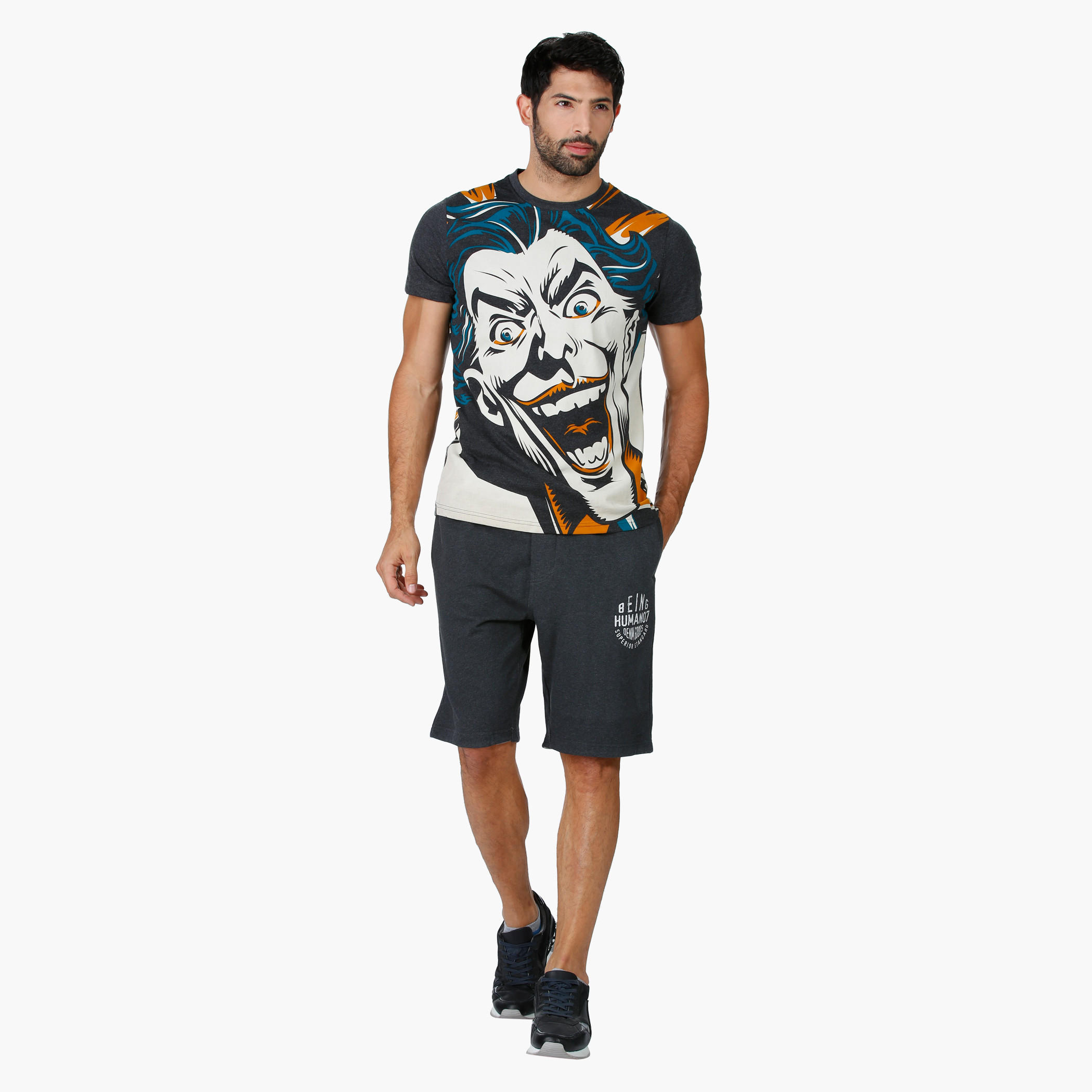Being Human Cotton Shorts in Regular Fit-men-clothing-bottoms-shorts-image-1