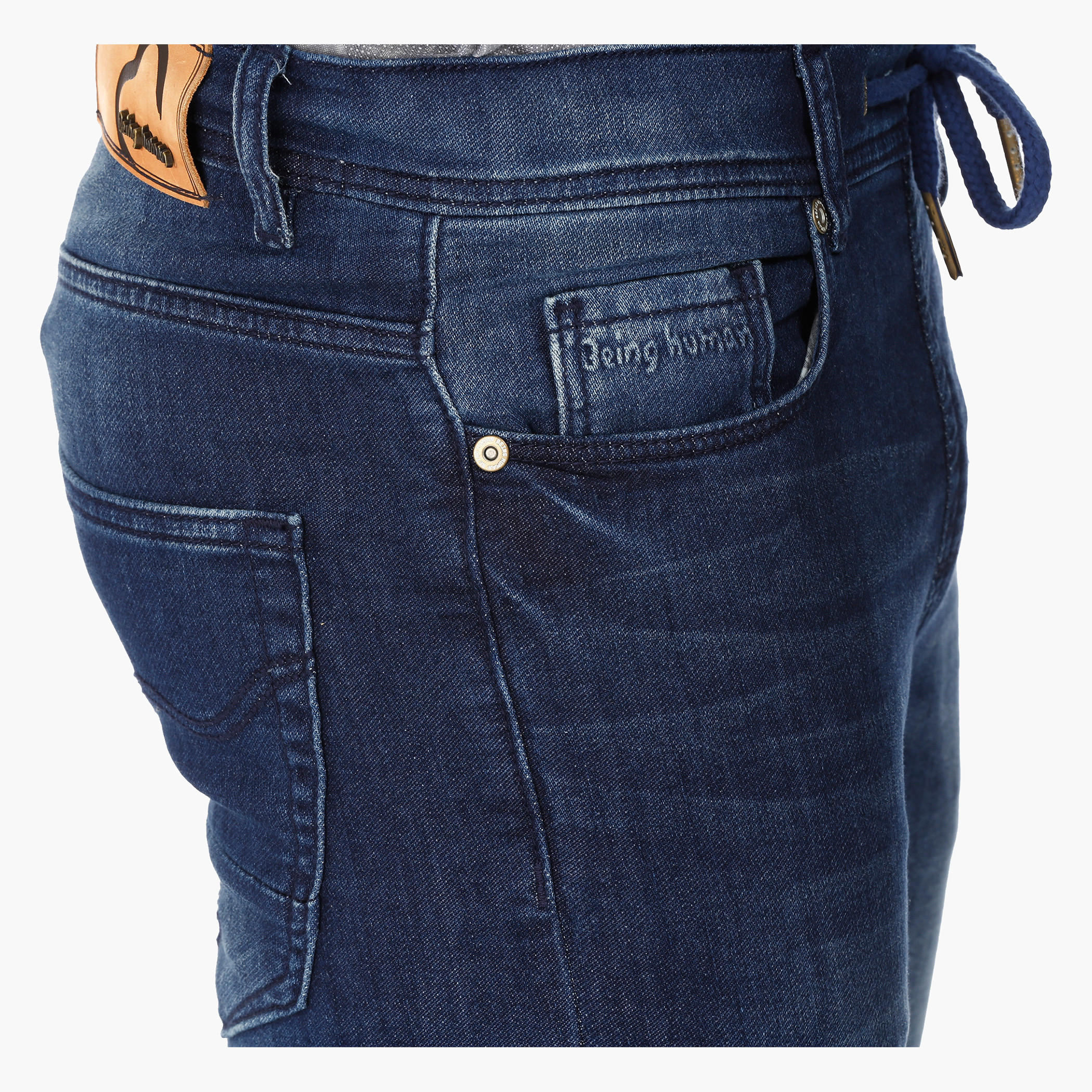 Being Human Stonewashed Denims with Drawstring-men-clothing-bottoms-jeans-image-4