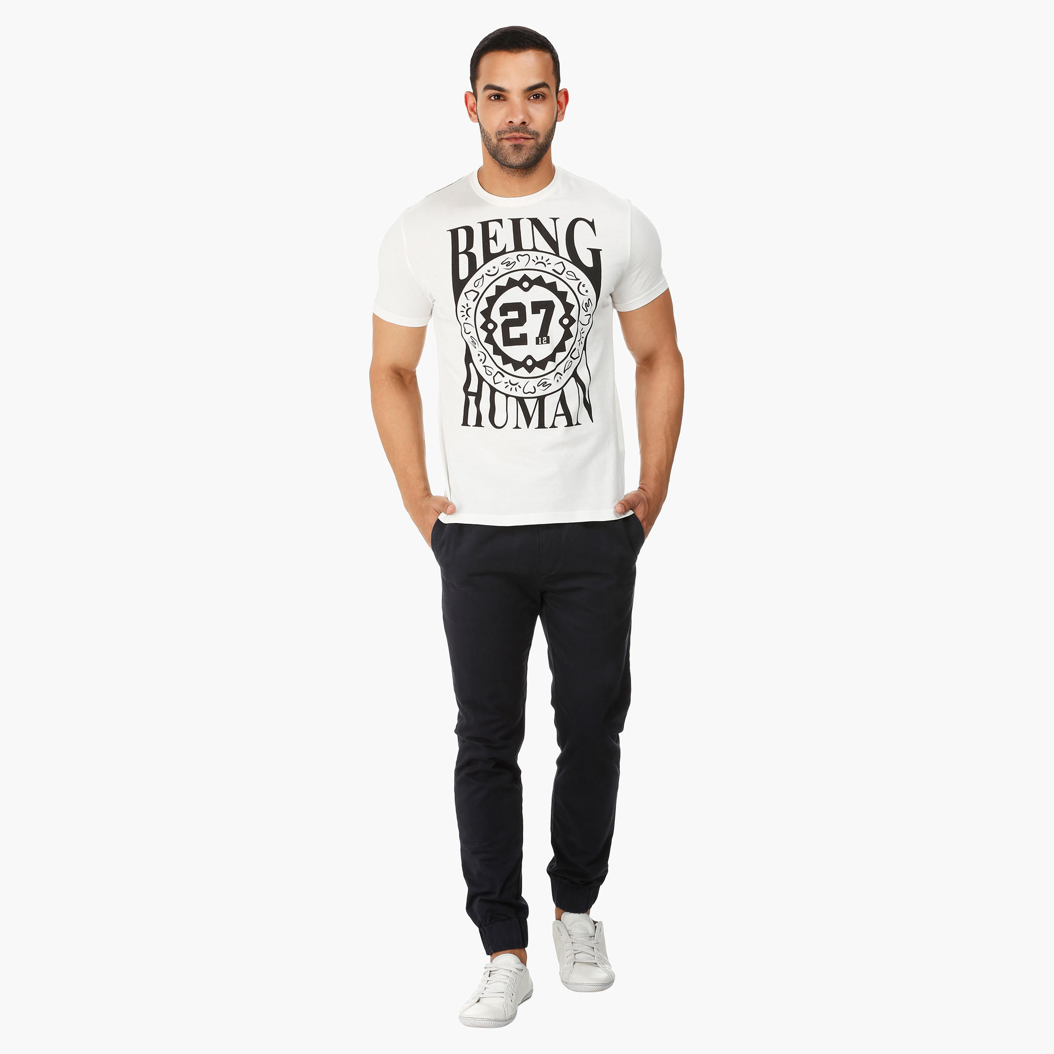 Being Human Cuffed Chinos-men-clothing-bottoms-joggers-image-5