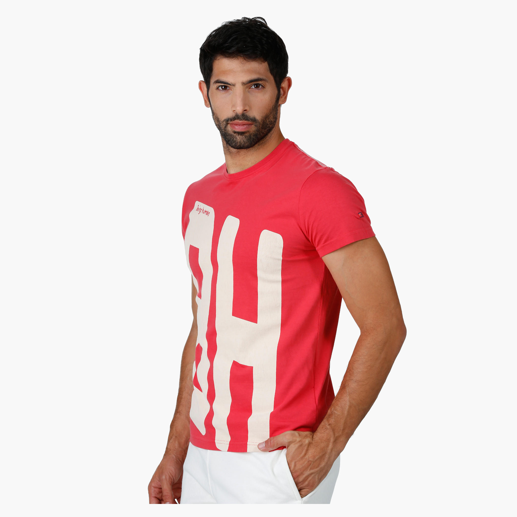Being Human Graphic Print T-shirt with Crew Neck and Short Sleeves-men-clothing-tshirtsandpolos-tshirts-image-8