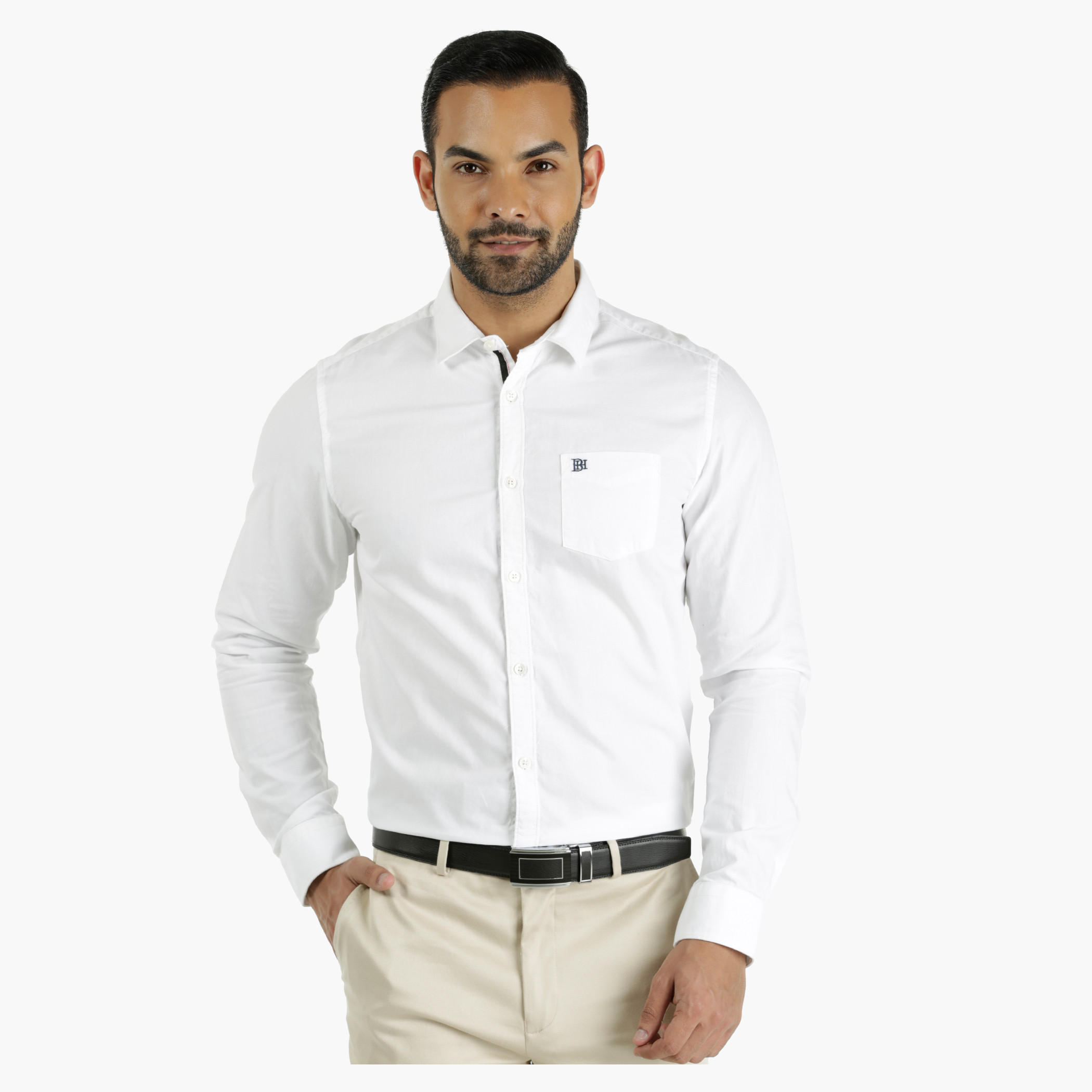 Being Human Long Cotton Shirt in Regular Fit-men-clothing-shirts-image-1