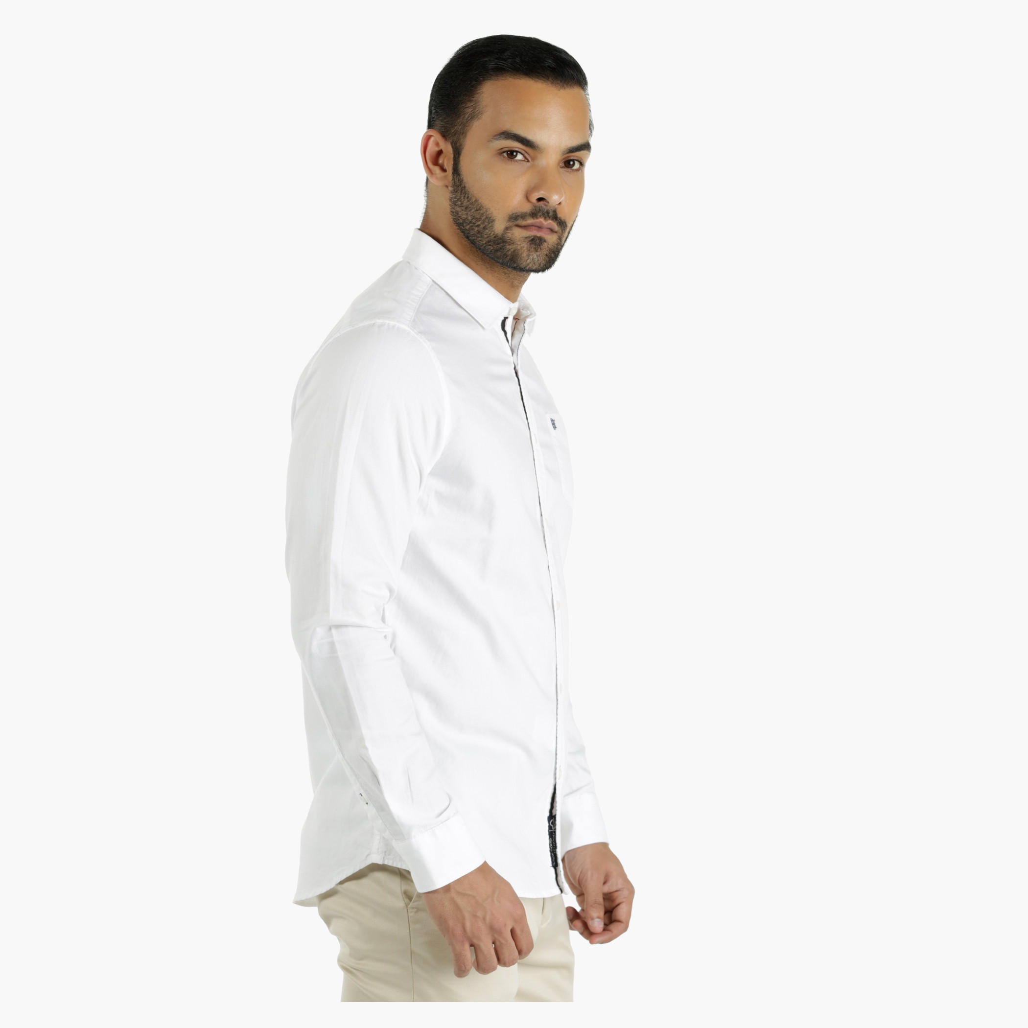 Being Human Long Cotton Shirt in Regular Fit-men-clothing-shirts-image-3