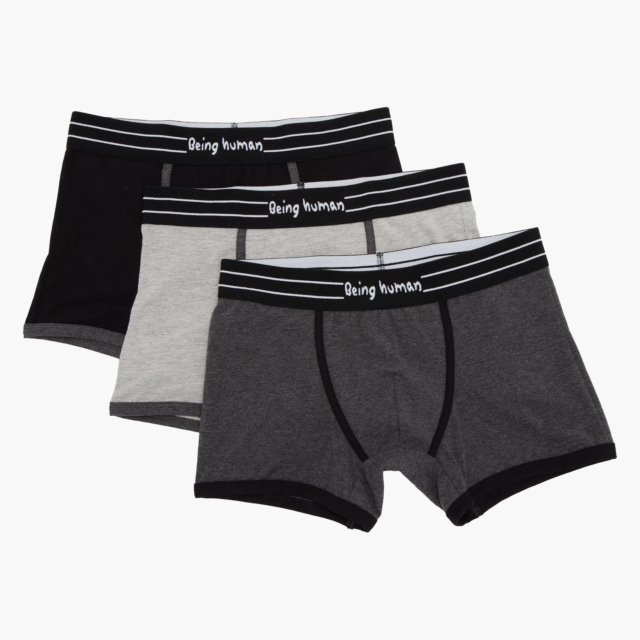 Being Human Cotton Trunks - Set of 3-men-clothing-innerwear-underwear-image-1