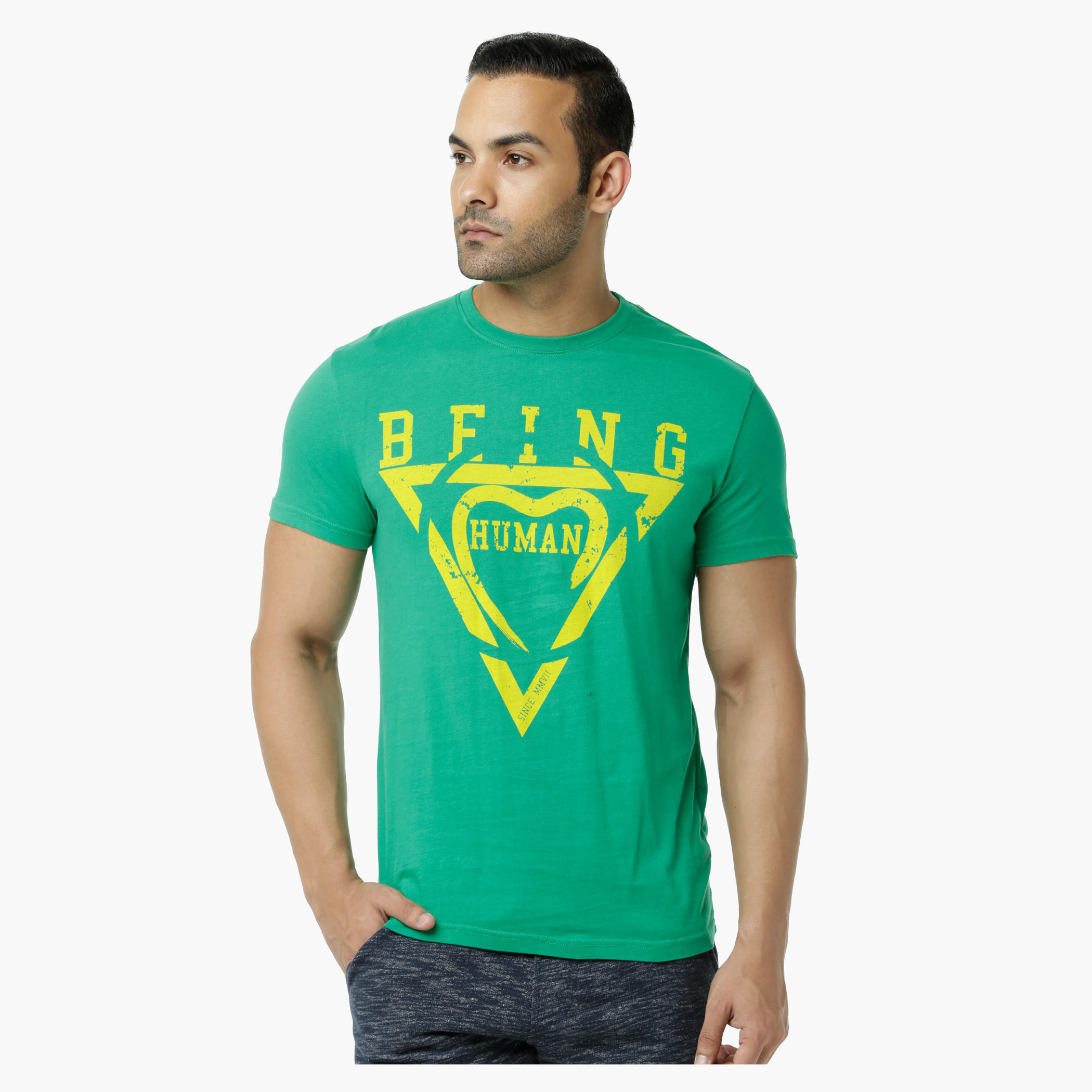 Being Human Printed Crew Neck Cotton T-Shirt with Short Sleeves-men-clothing-tshirtsandpolos-tshirts-image-1
