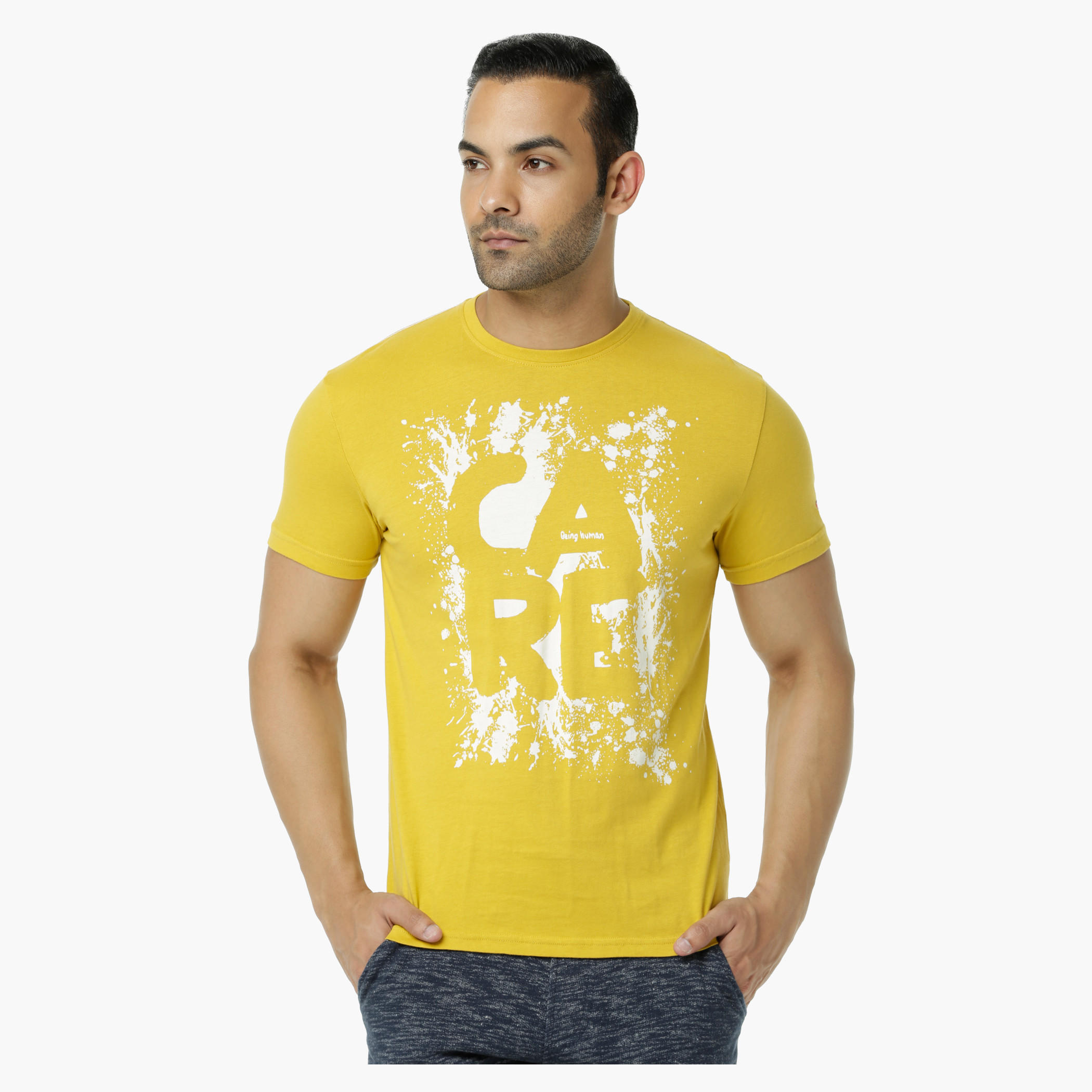 Being Human Printed Crew Neck Cotton T-Shirt with Short Sleeves-men-clothing-tshirtsandpolos-tshirts-image-1