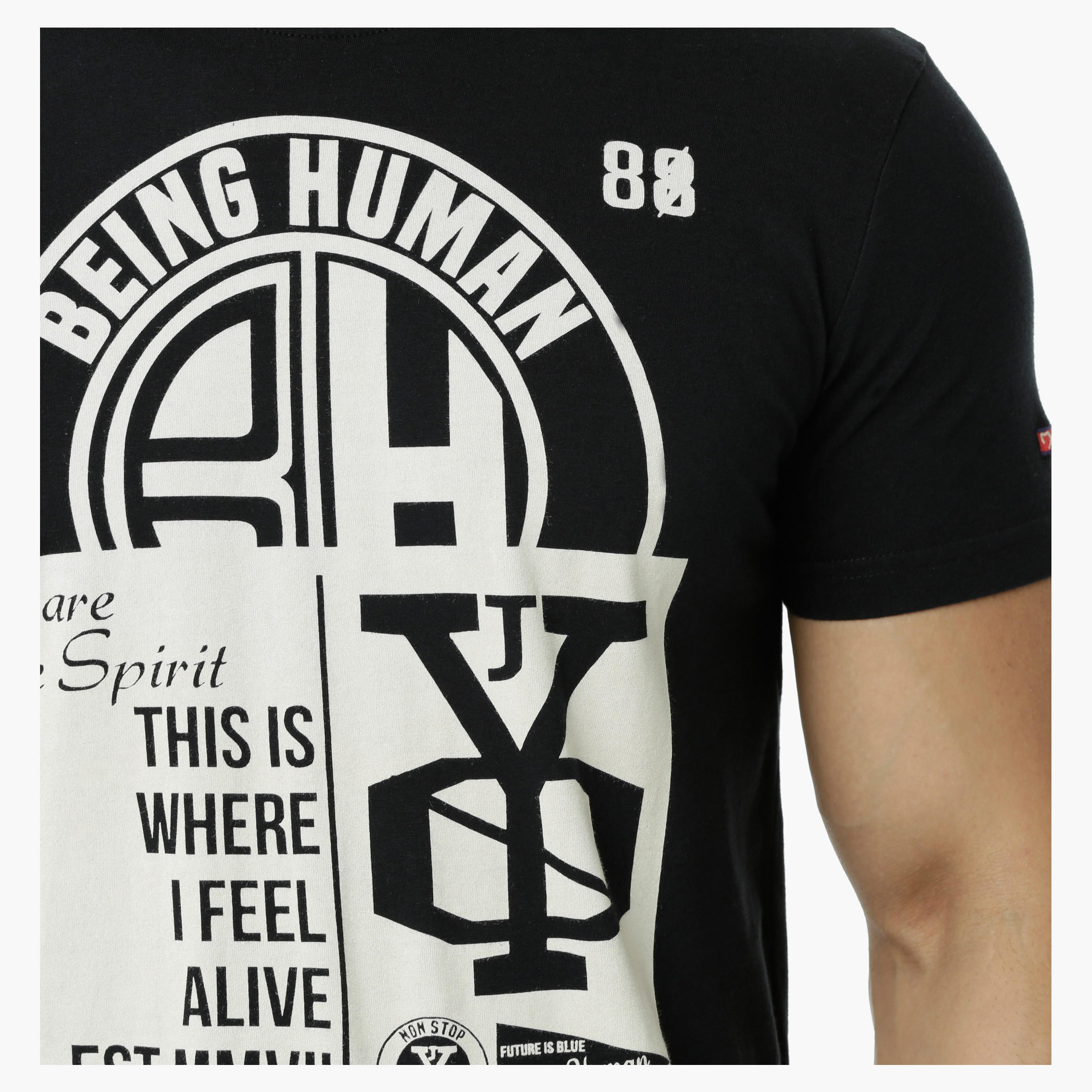 Being Human Printed Crew Neck Cotton T-Shirt with Short Sleeves-men-clothing-tshirtsandpolos-tshirts-image-4